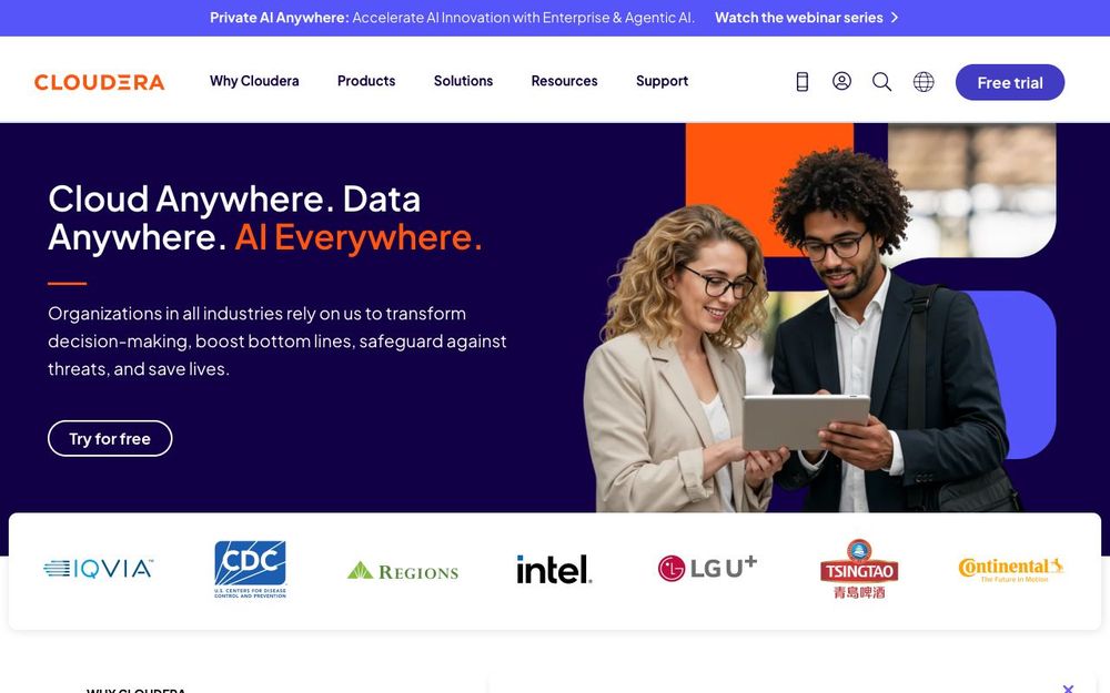 Screenshot of Cloudera