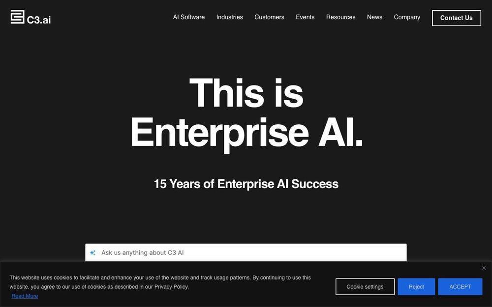 Screenshot of C3 AI Screenshot of C3 AI