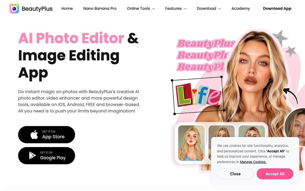 Screenshot of BeautyPlus