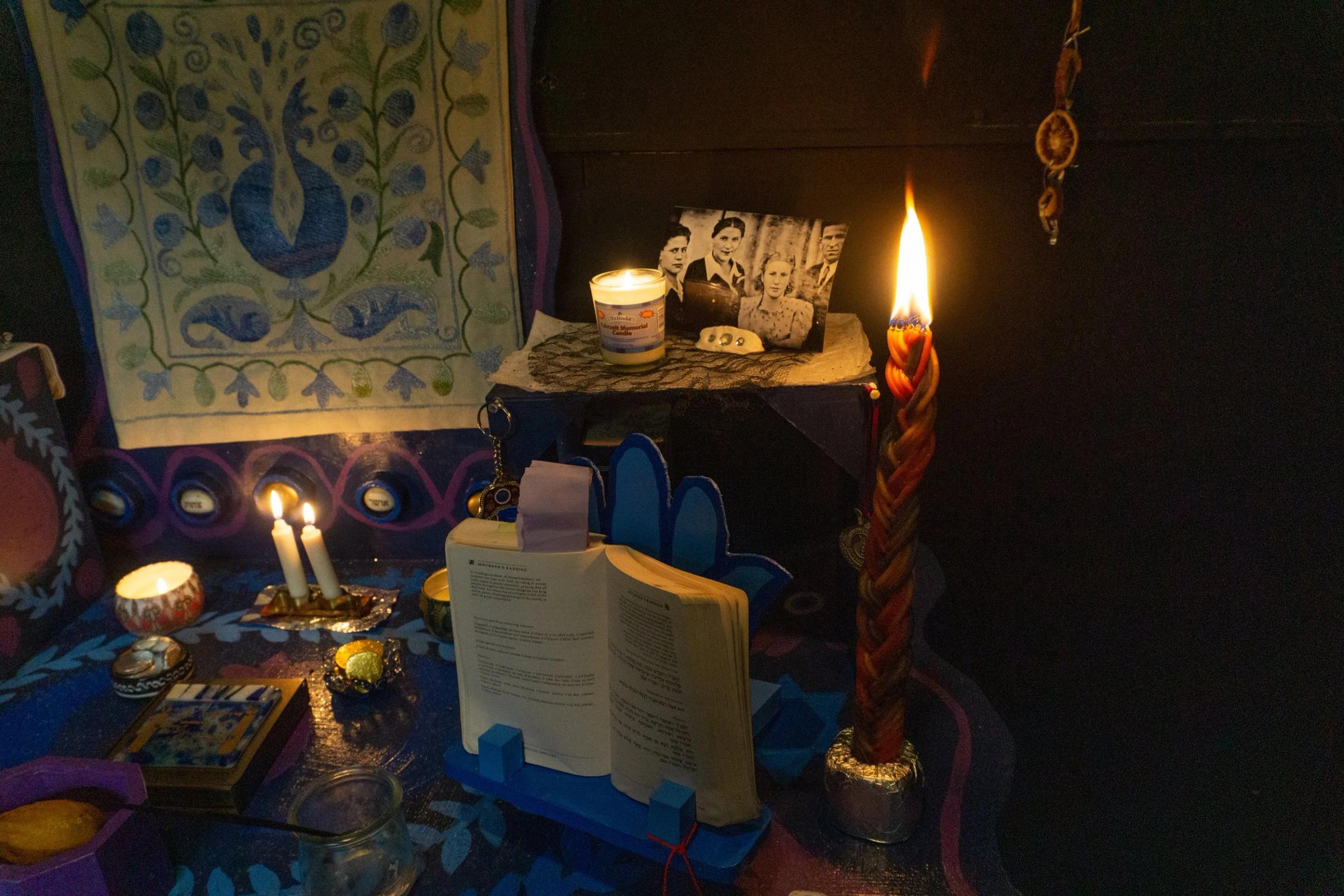 altar, hand-painted wood, 2022
