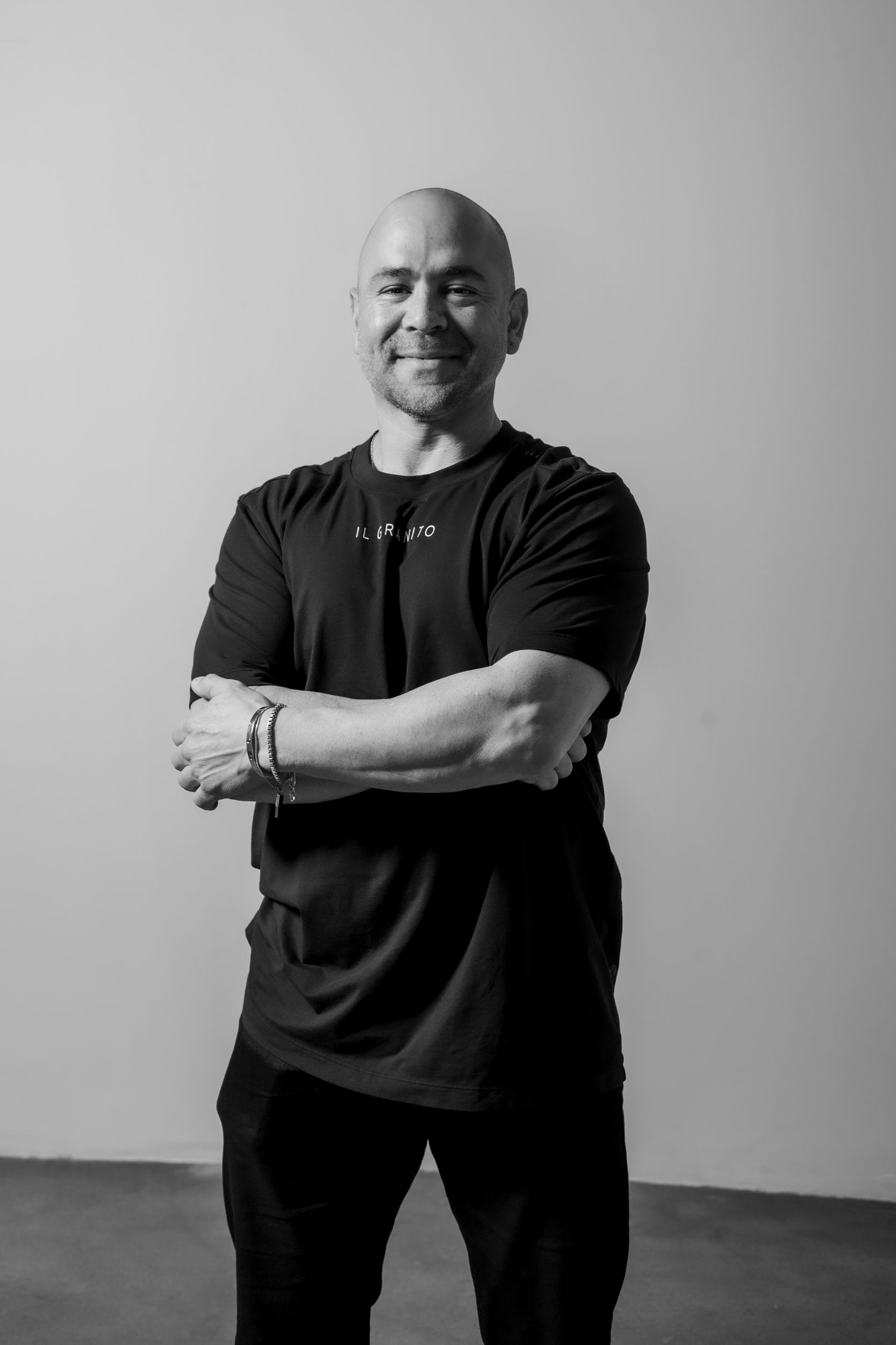 Headshot for Rafael Figueroa, black and white