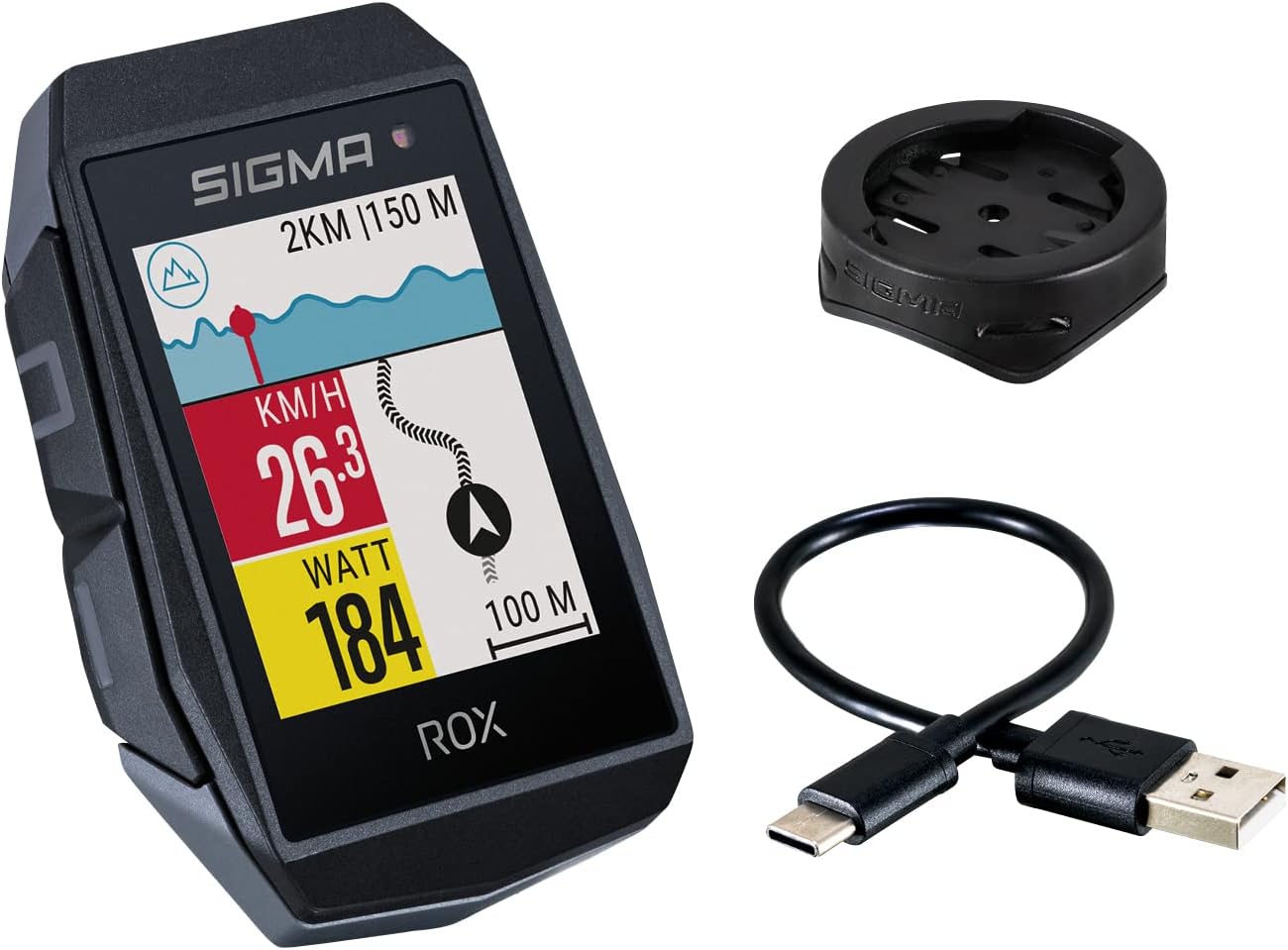 Sigma ROX 11.1 Evo GPS Fahrradcomputer mit Lenkerhalterung