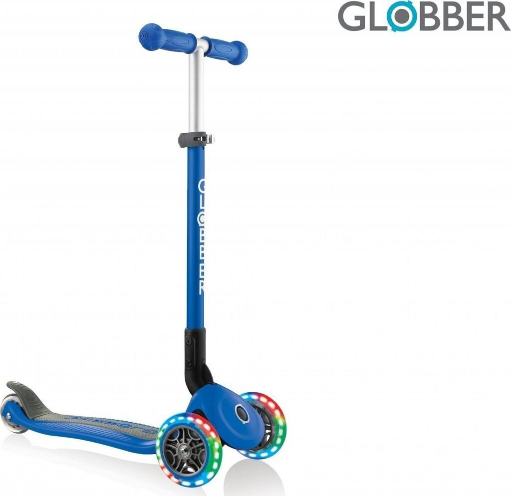 Globber Primo Foldable Lights Kinderscooter in navy