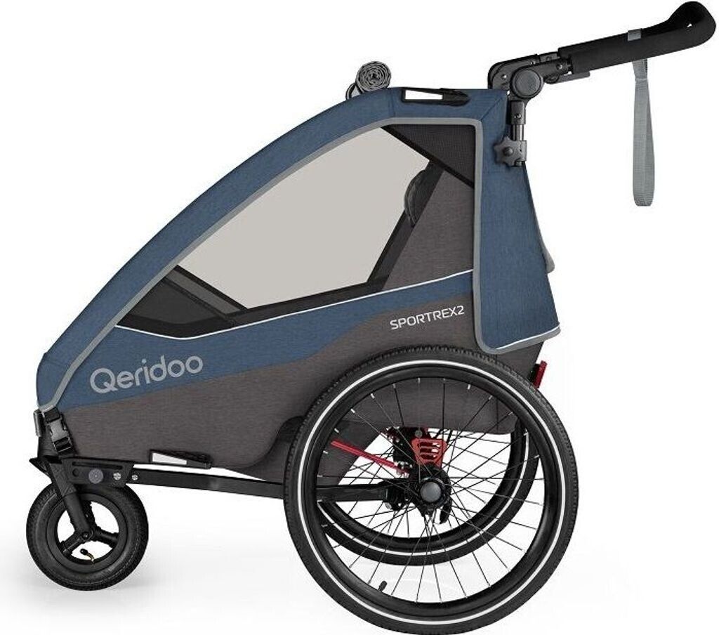 Qeridoo Sportrex 2 Fahrradanhänger in blue jeans