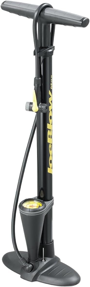 Topeak JoeBlow Max II Standpumpe in Schwarz mit Manometer am Fuß