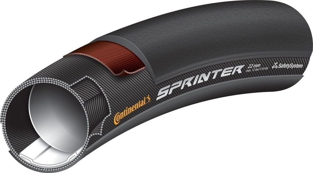 Continental Sprinter Schlauchreifen in Schwarz