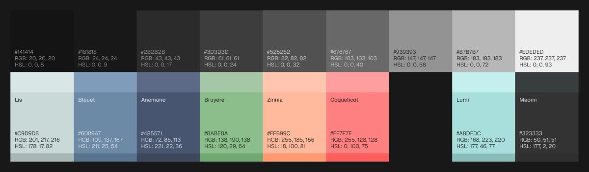 Fleur colorscheme palette