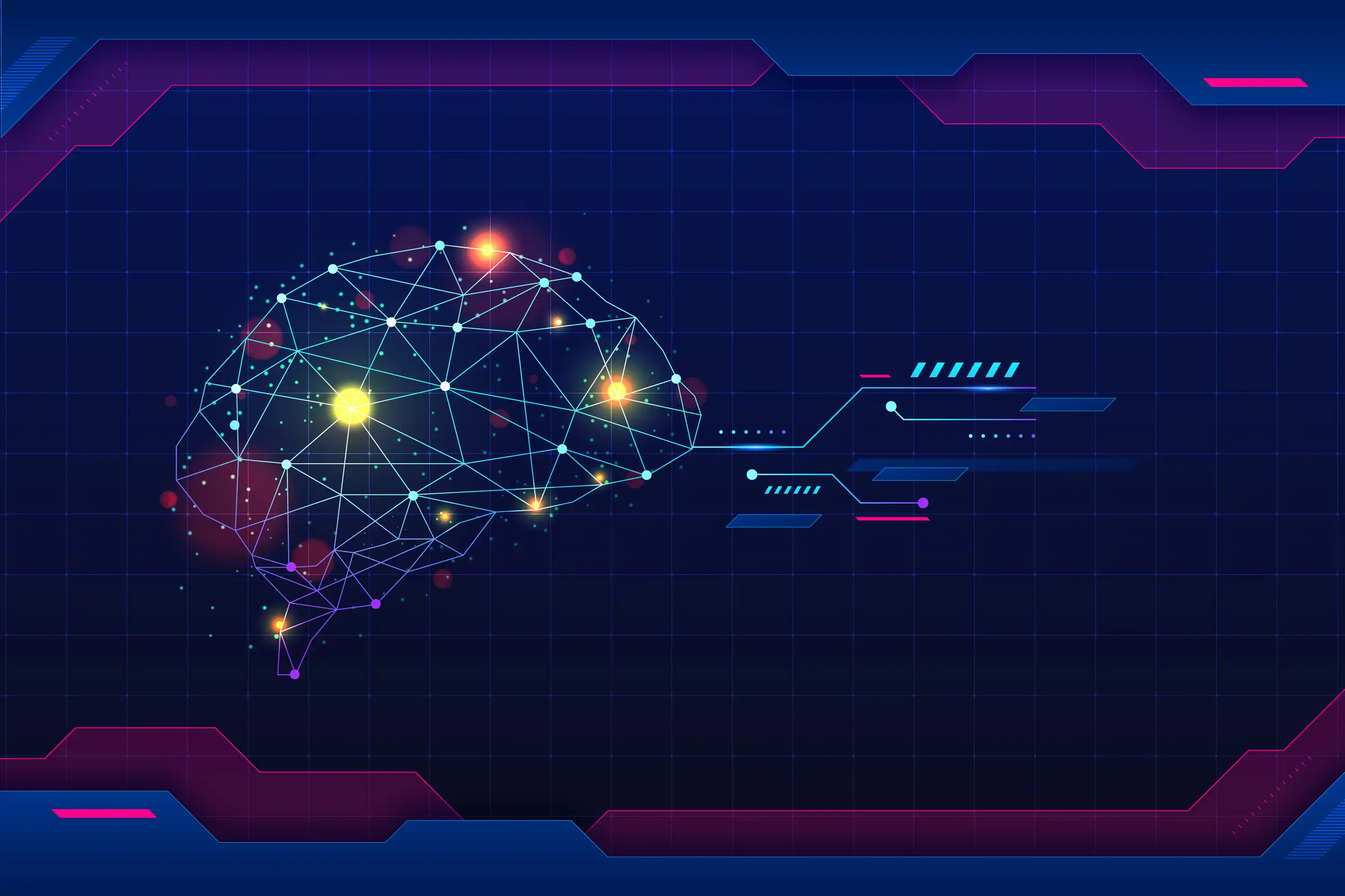 Digital brain-like network of nodes