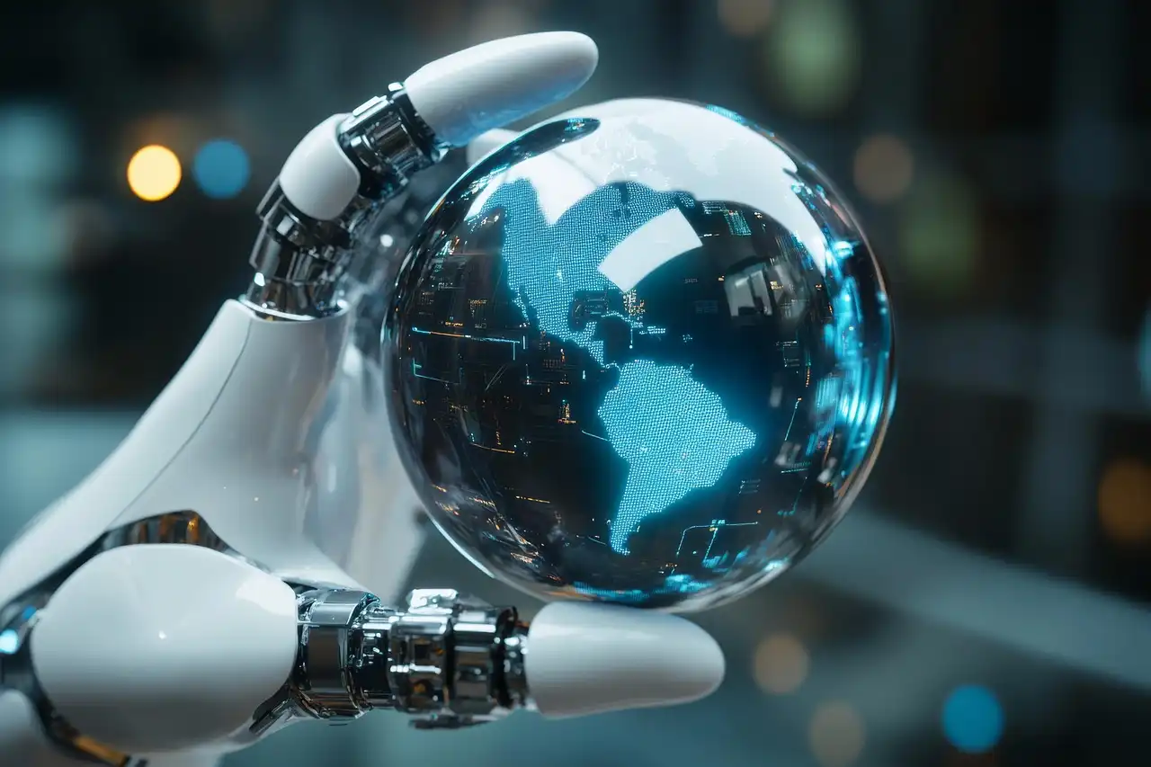 Dark slightly abstract background for The AI Operations Experience Review
