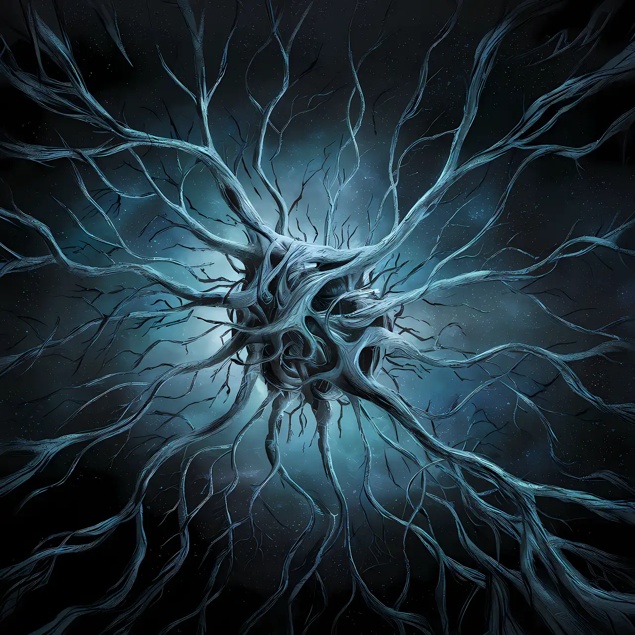 Dark slightly abstract background for The AI Operations Human-AI Collaboration Review
