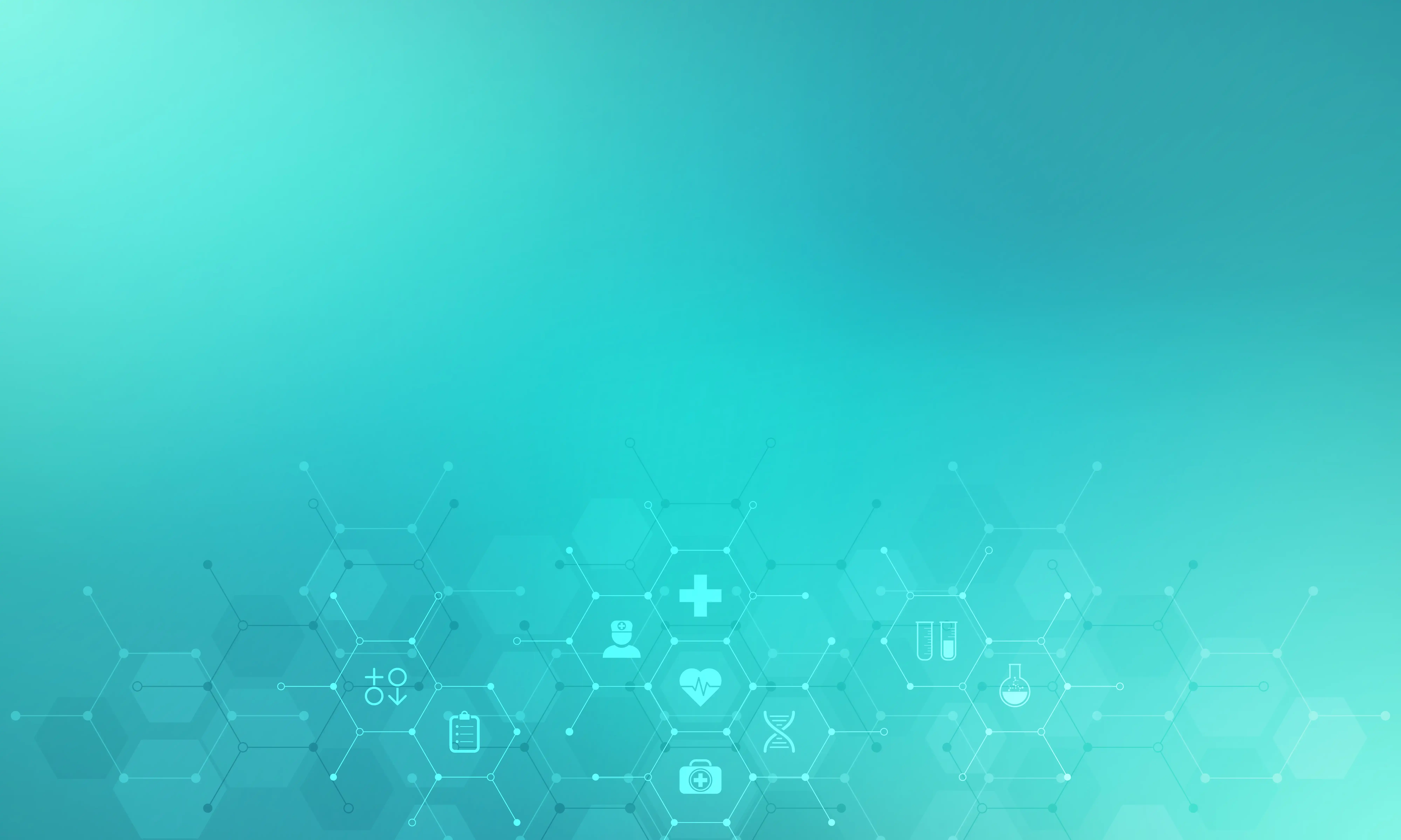 medical symbols on blue background