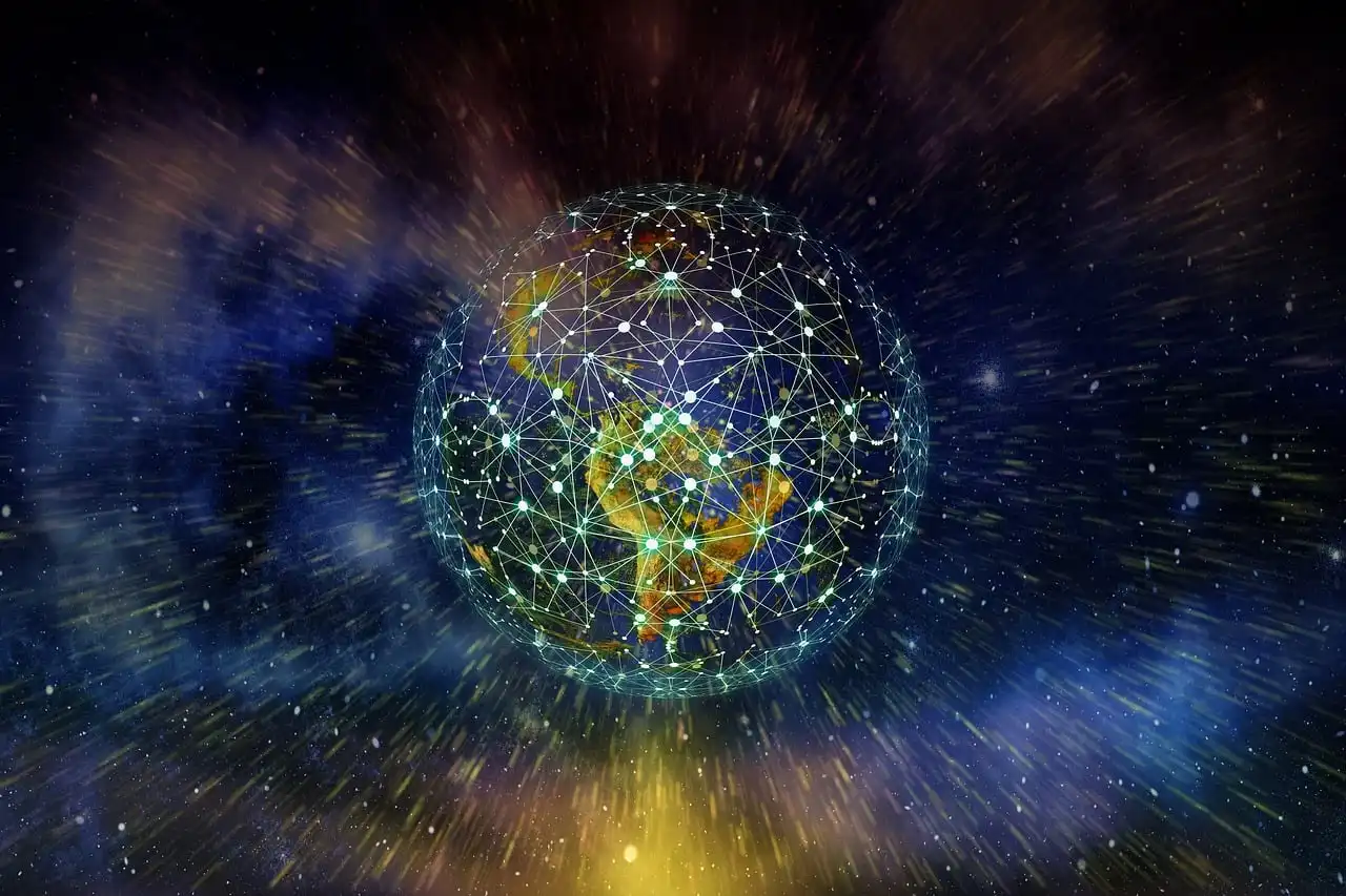 Dark slightly abstract background for The Blockchain Value Operating Review