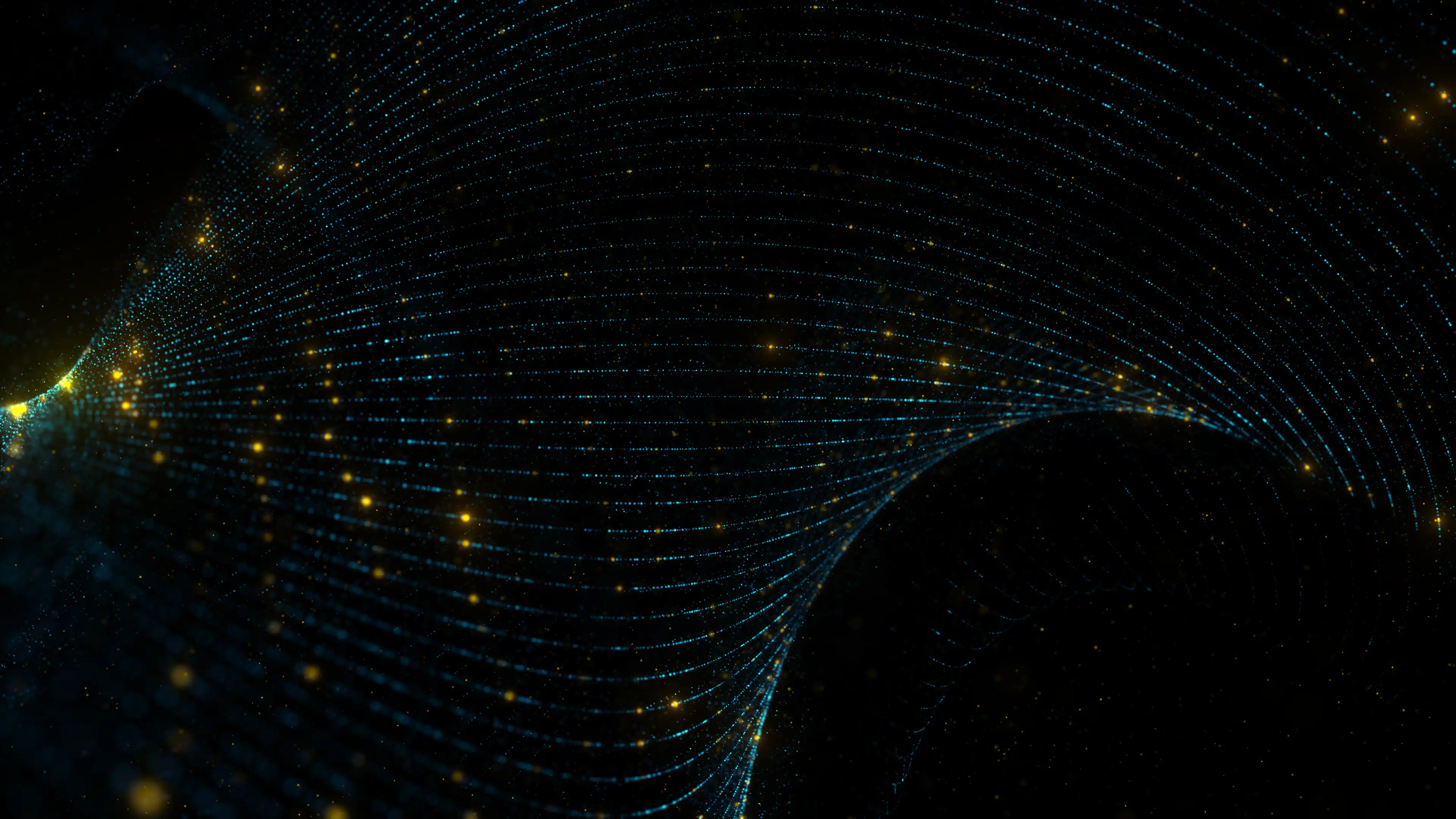 3d rendering twisted particle background
