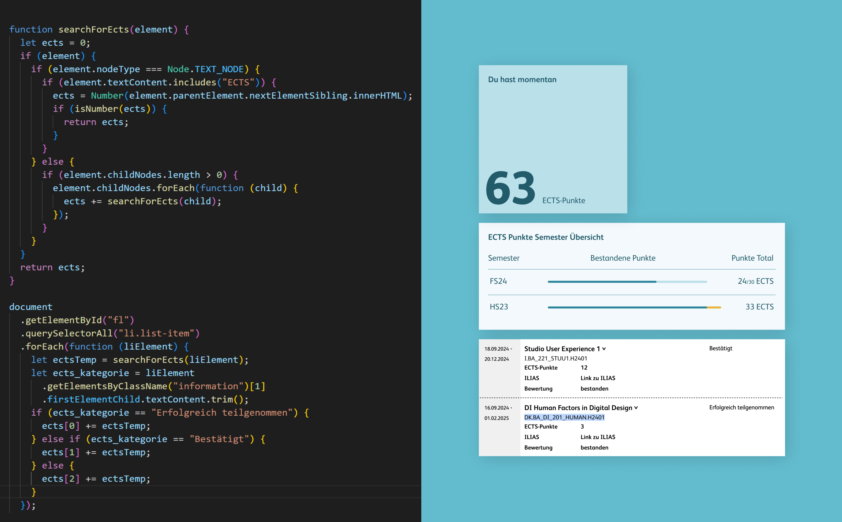 Split View of Code and UI Elements