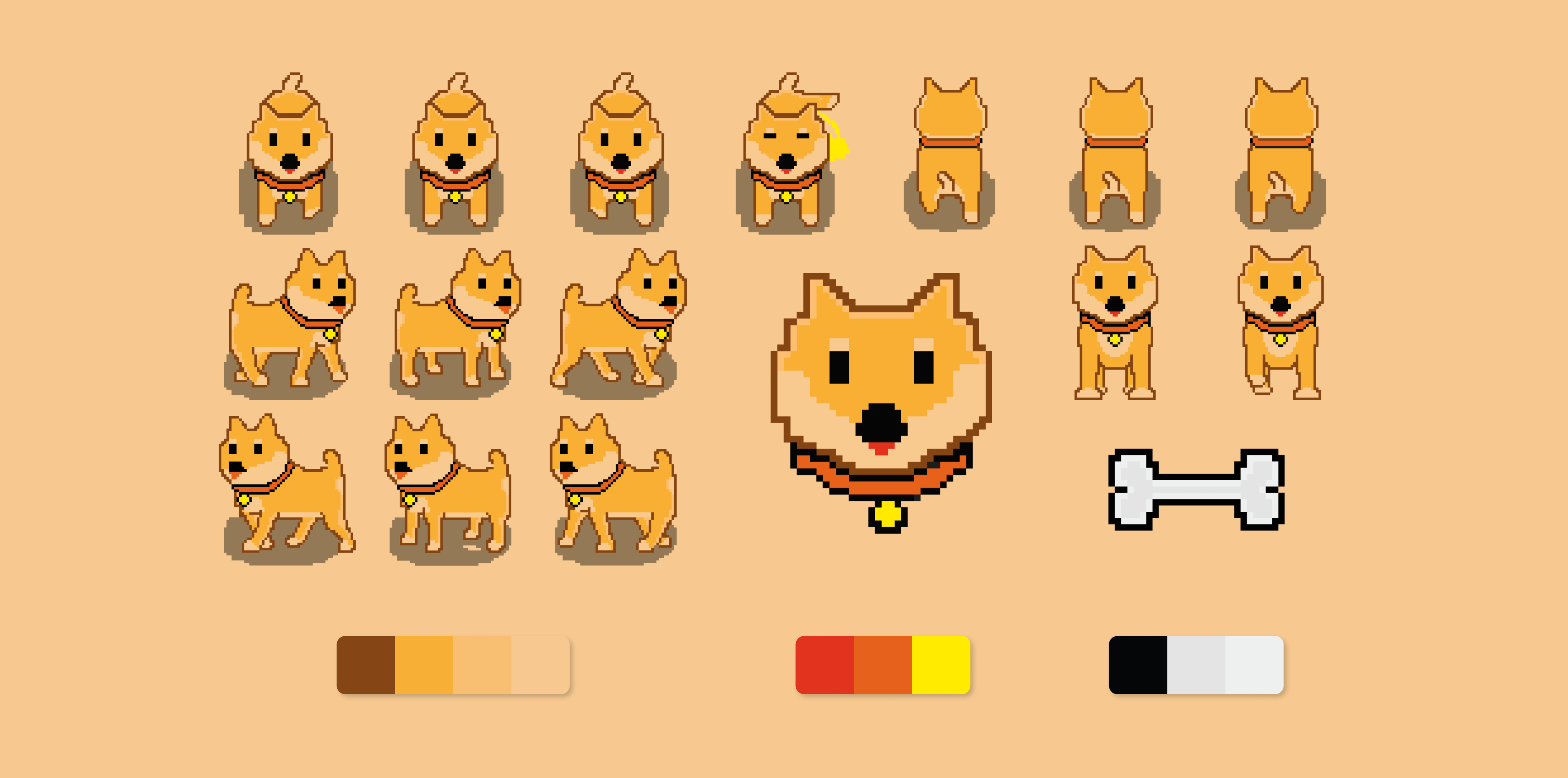 Assets of the Dog Game Character Marc