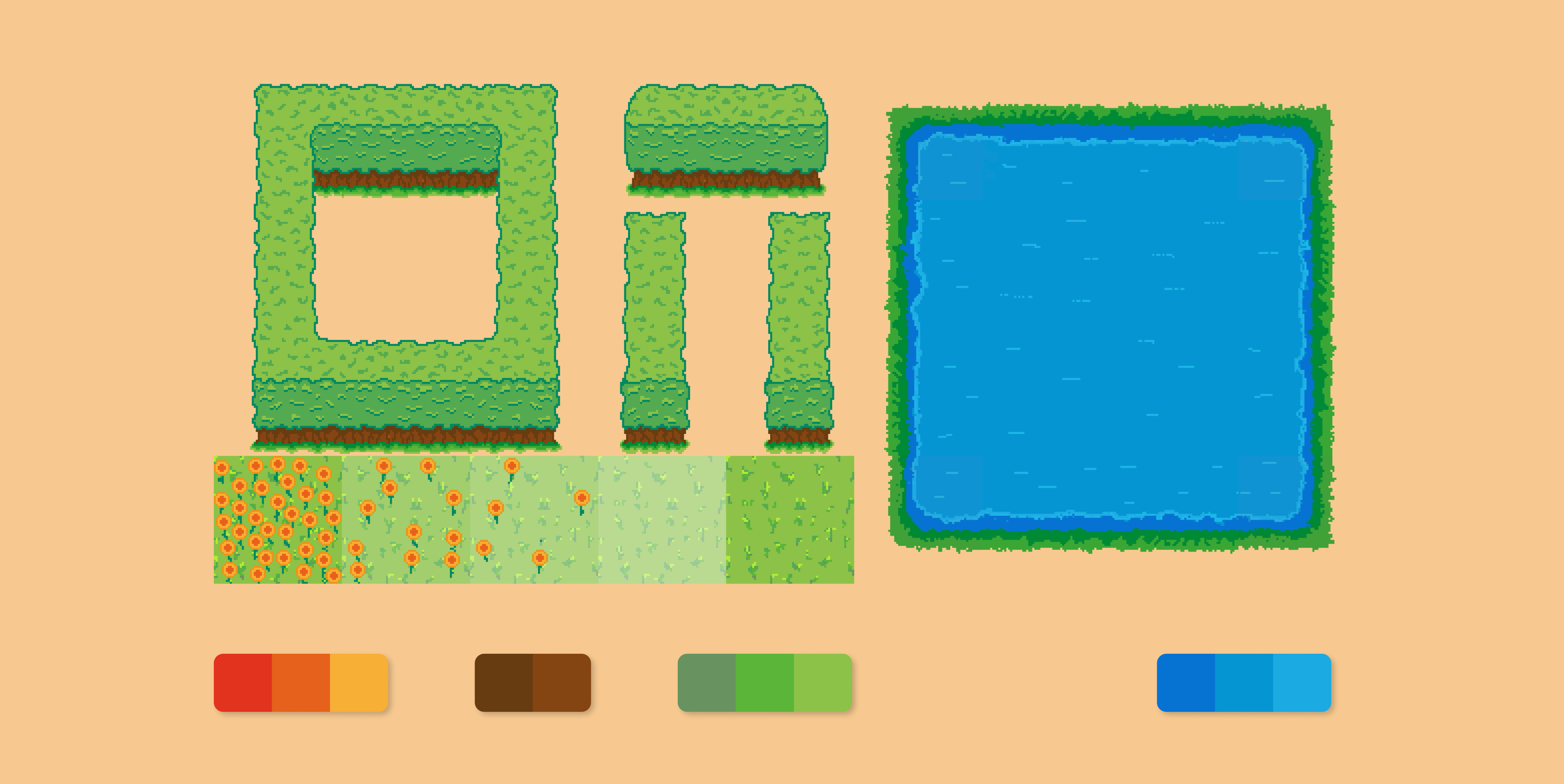 Map Assets in Pixelart for the Game