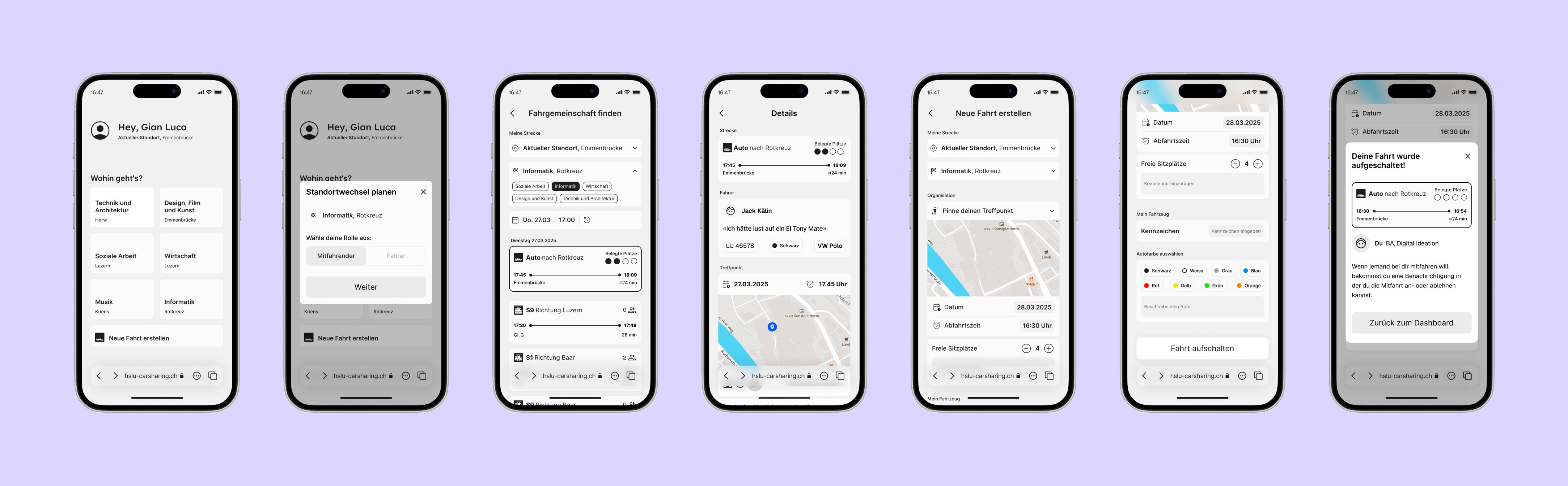 Mid Fidelity Prototype Screens