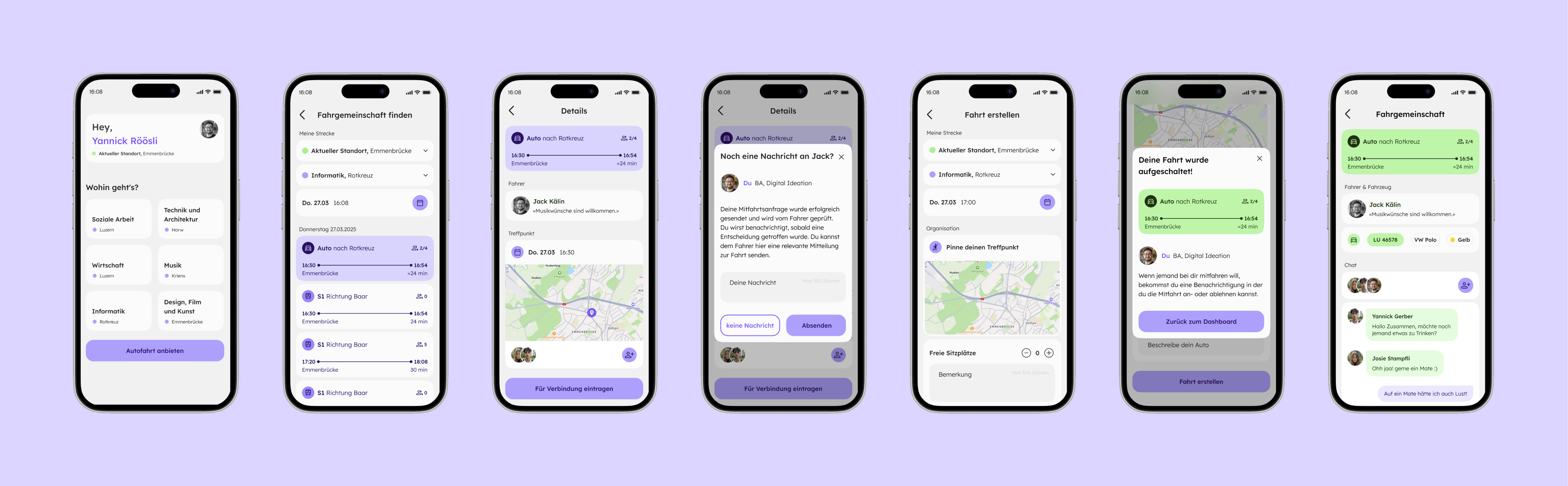 High Fidelity Screens of Penda App