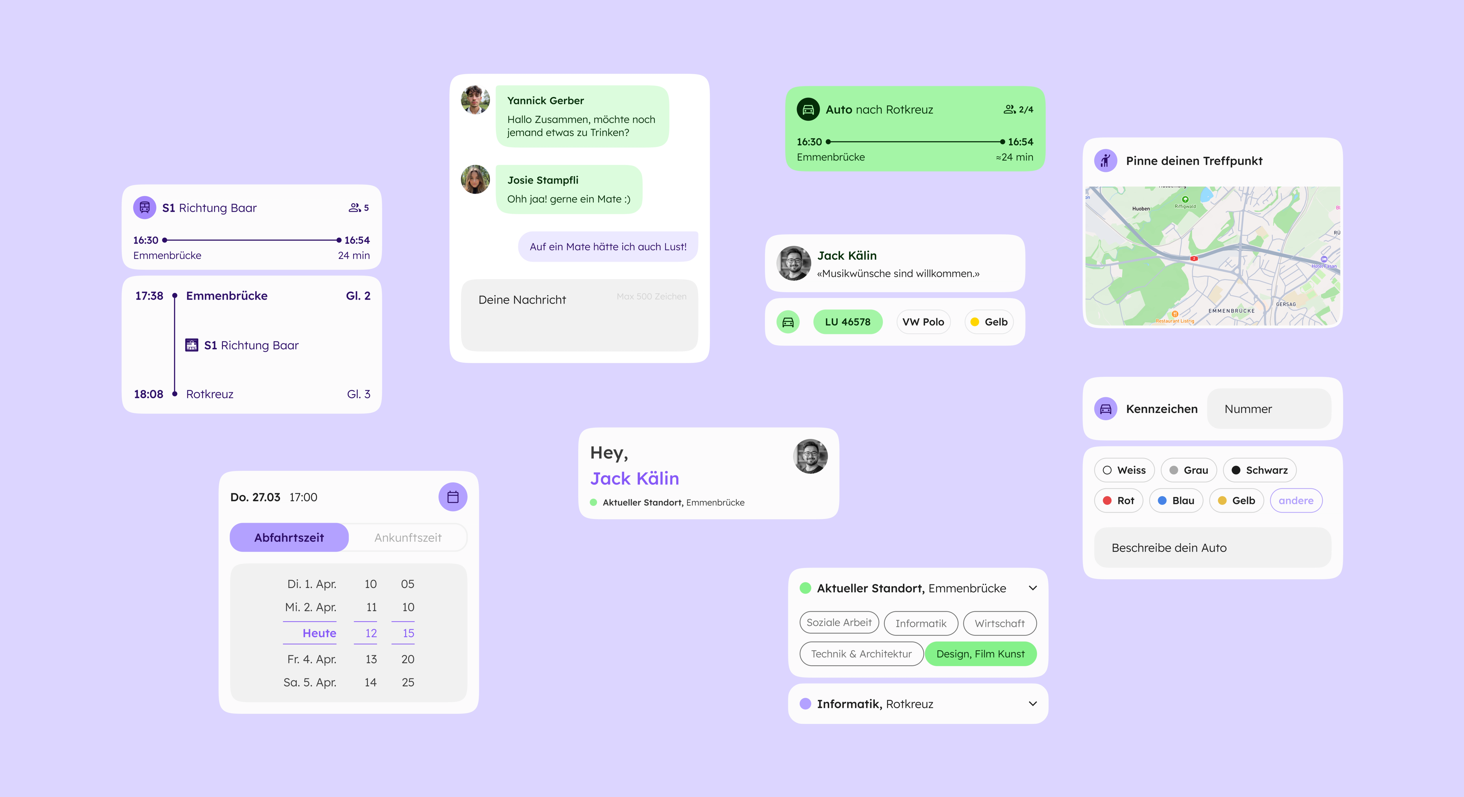 UI Elements of the Penda Project