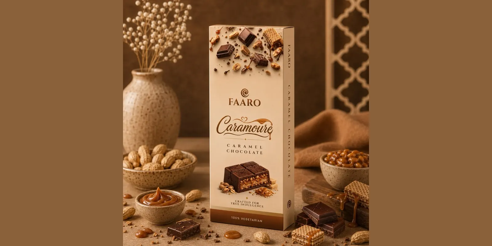 Faaro Caramoure wafer, caramel and peanut chocolate — a fast-moving bar for chocolate resellers in South India