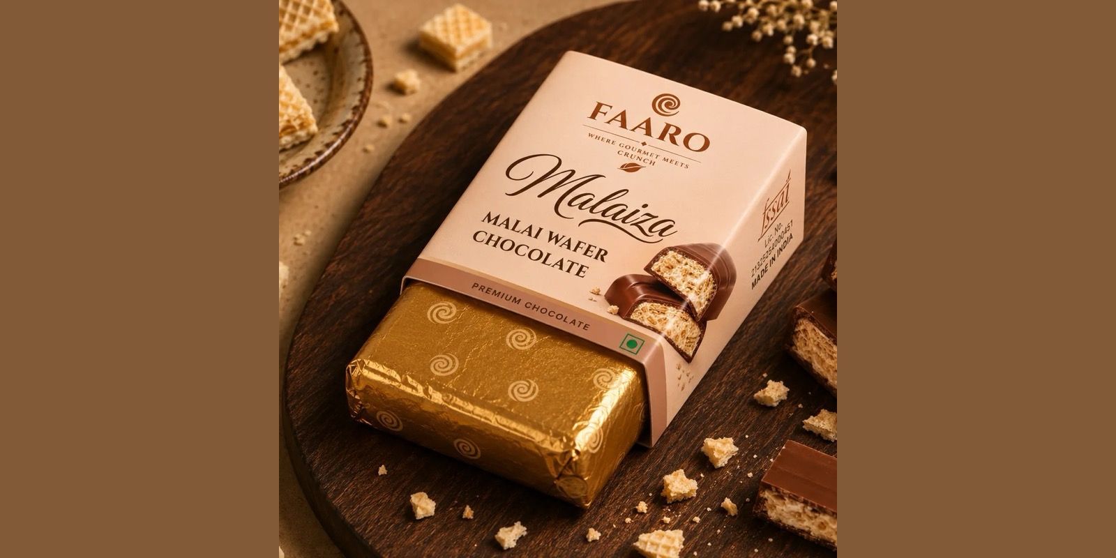 Faaro Malai wafer crunch chocolate, a café and quick-commerce SKU for Bengaluru stockists