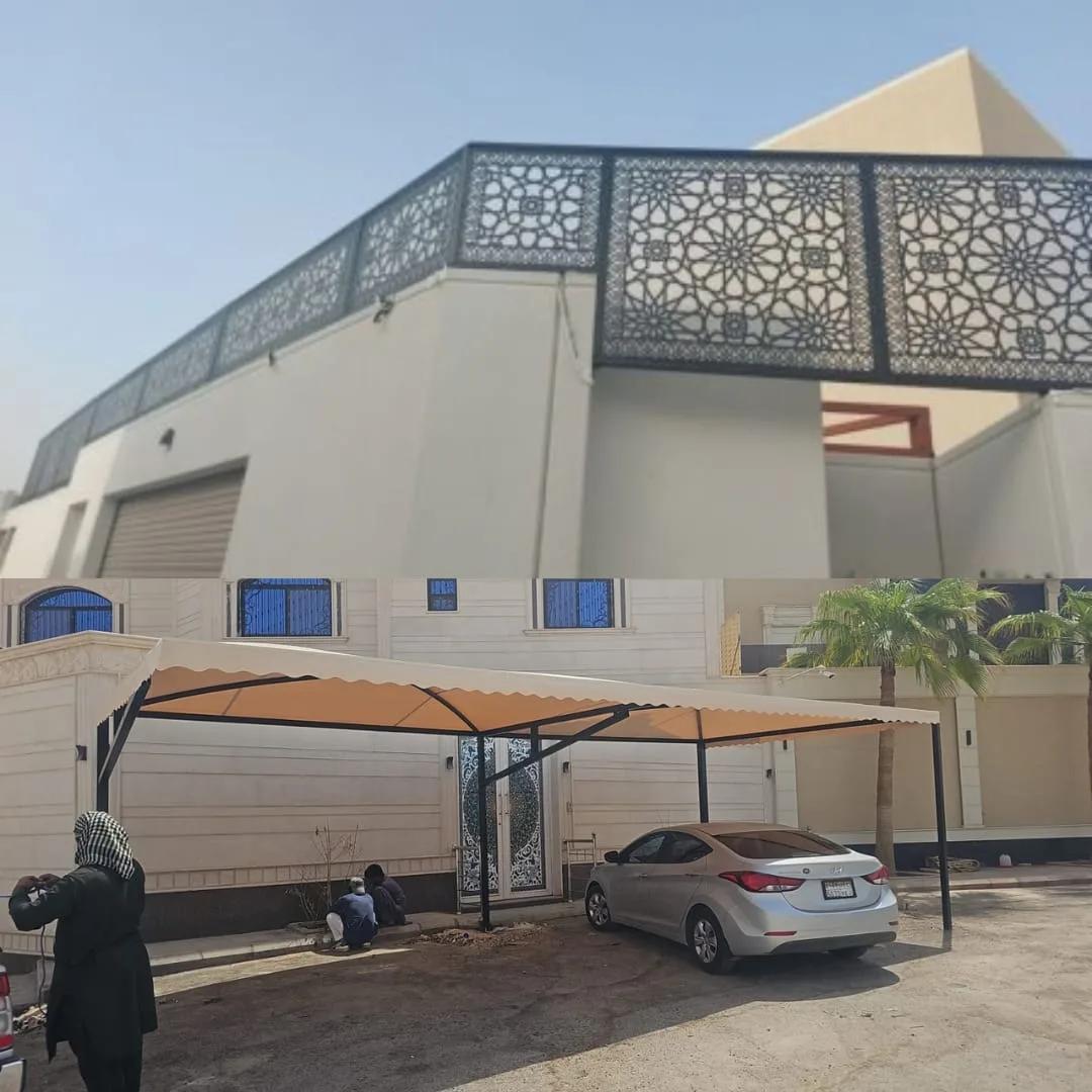 تركيب مظلات سيارات منزلية فاخرة في جدة شركة درع المملكة للمظلات