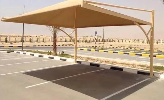 تركيب مظلات سيارات هرمية في جدة شركة درع المملكة للمظلات