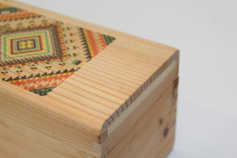 Dettaglio della stampa sulla venatura del legno