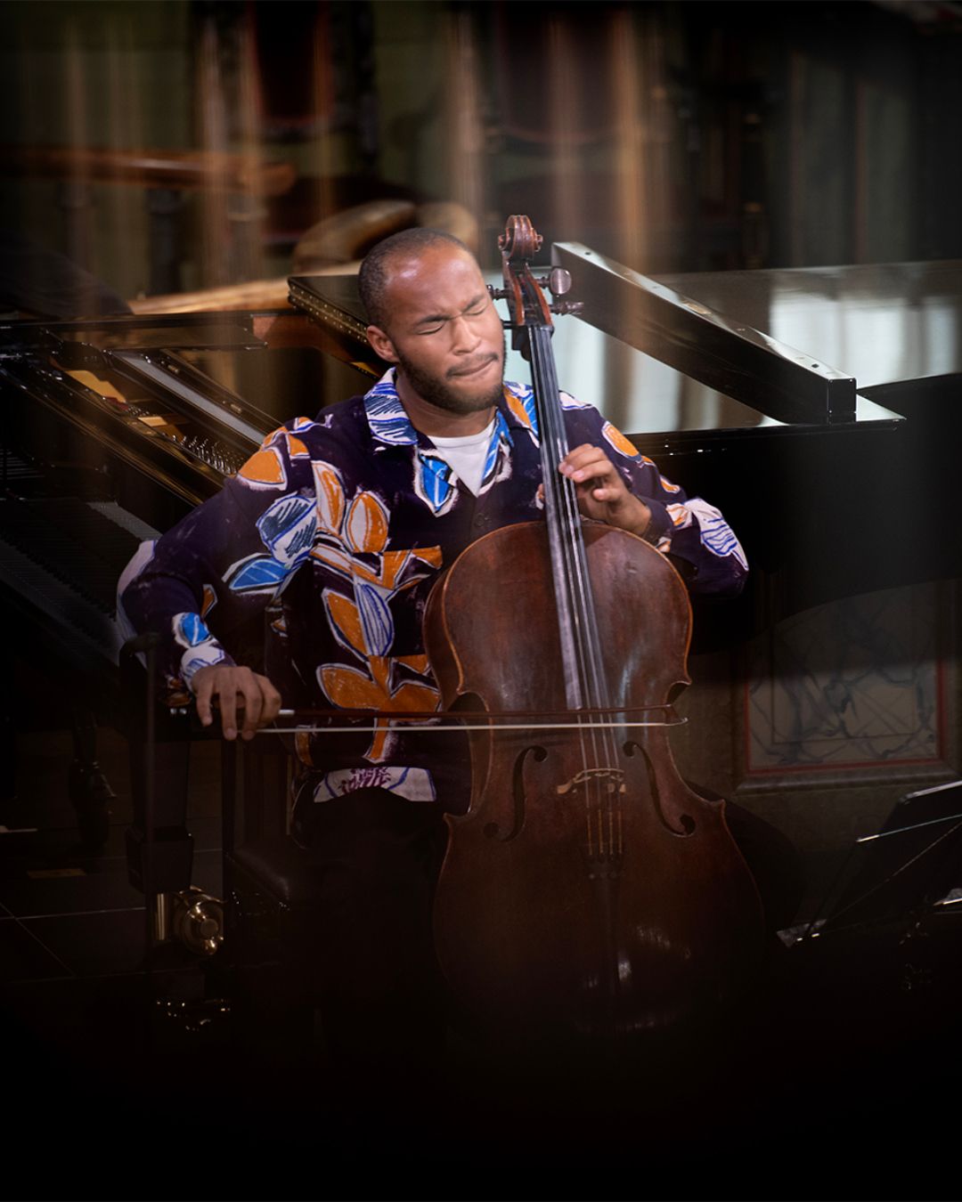 Cellist Sheku Kanneh-Mason i full konsentrasjon