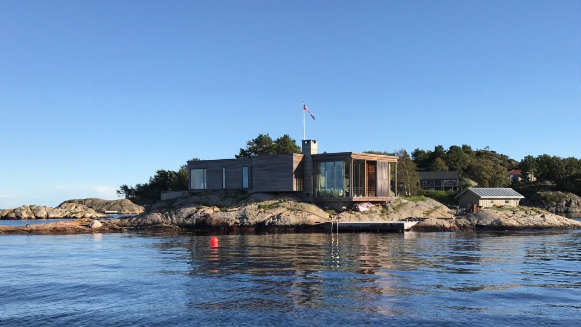 En sommerhytte på en øy utenfor Risør