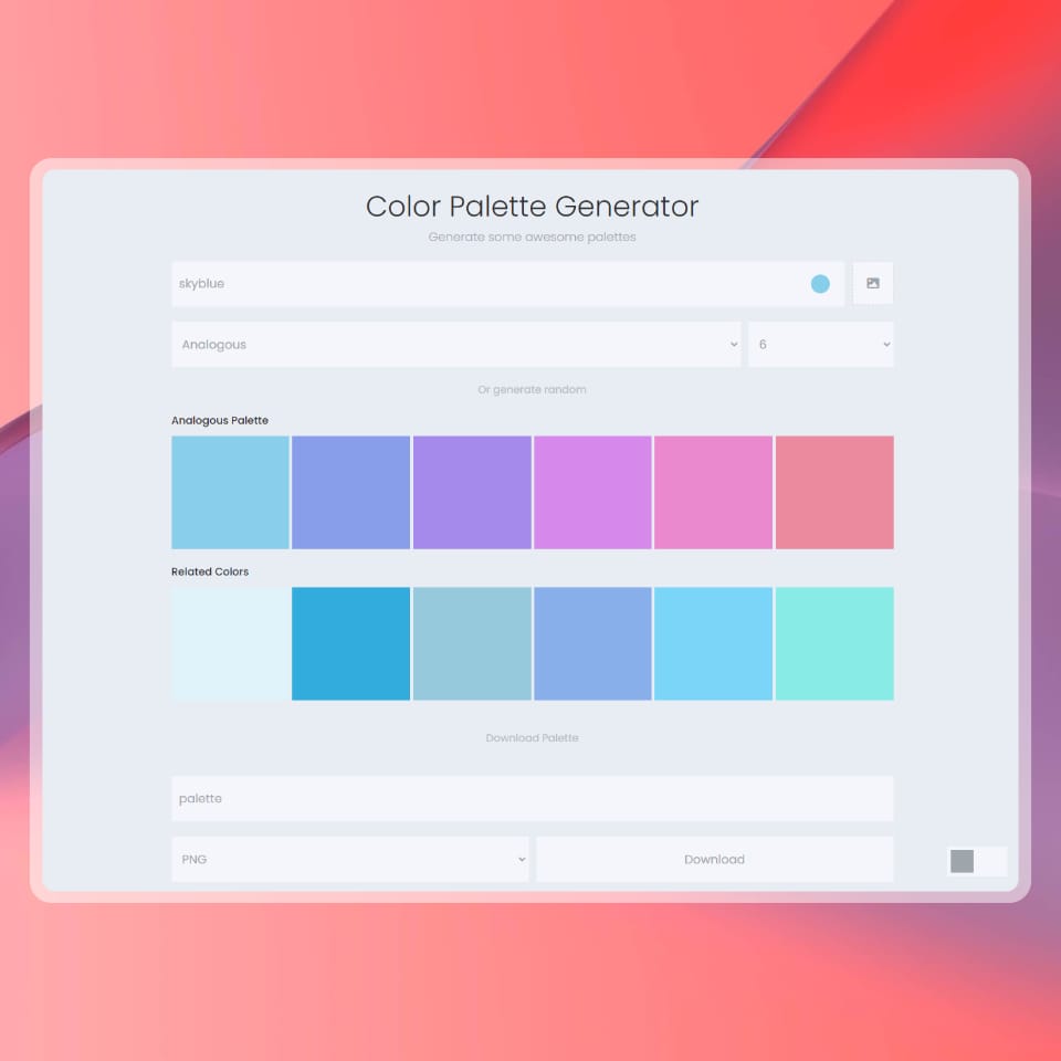 Versatile JavaScript Color Palette Generator