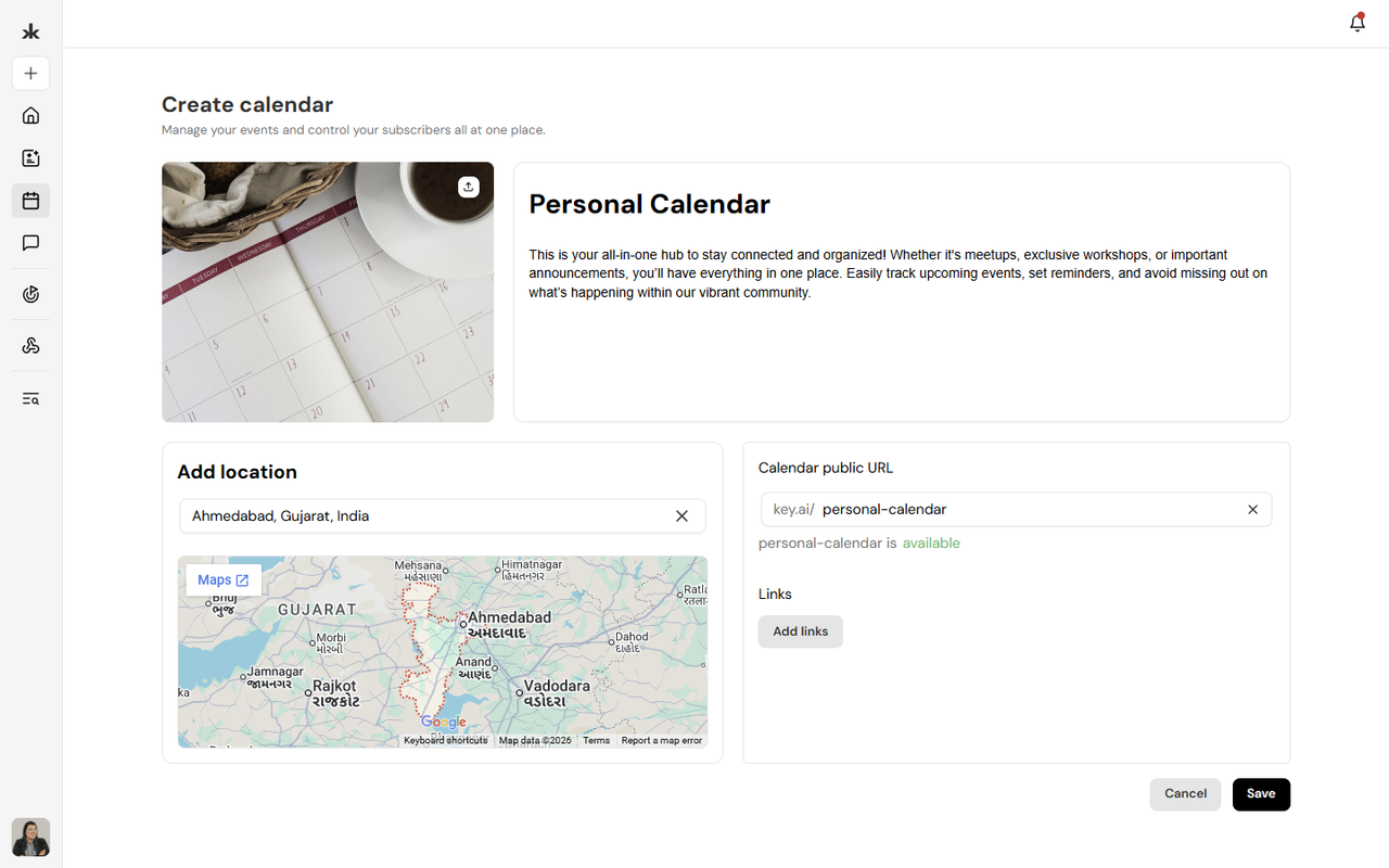 Create calendar