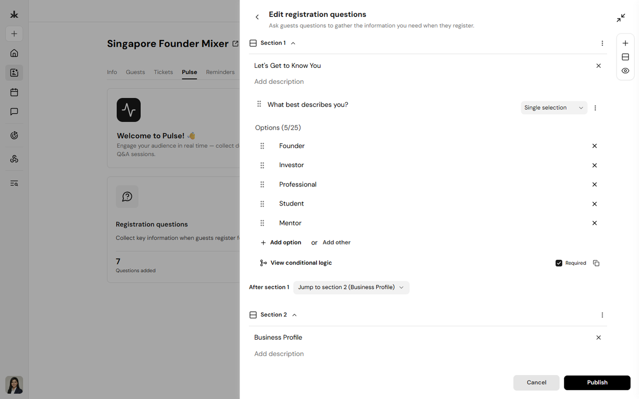 Registration questions