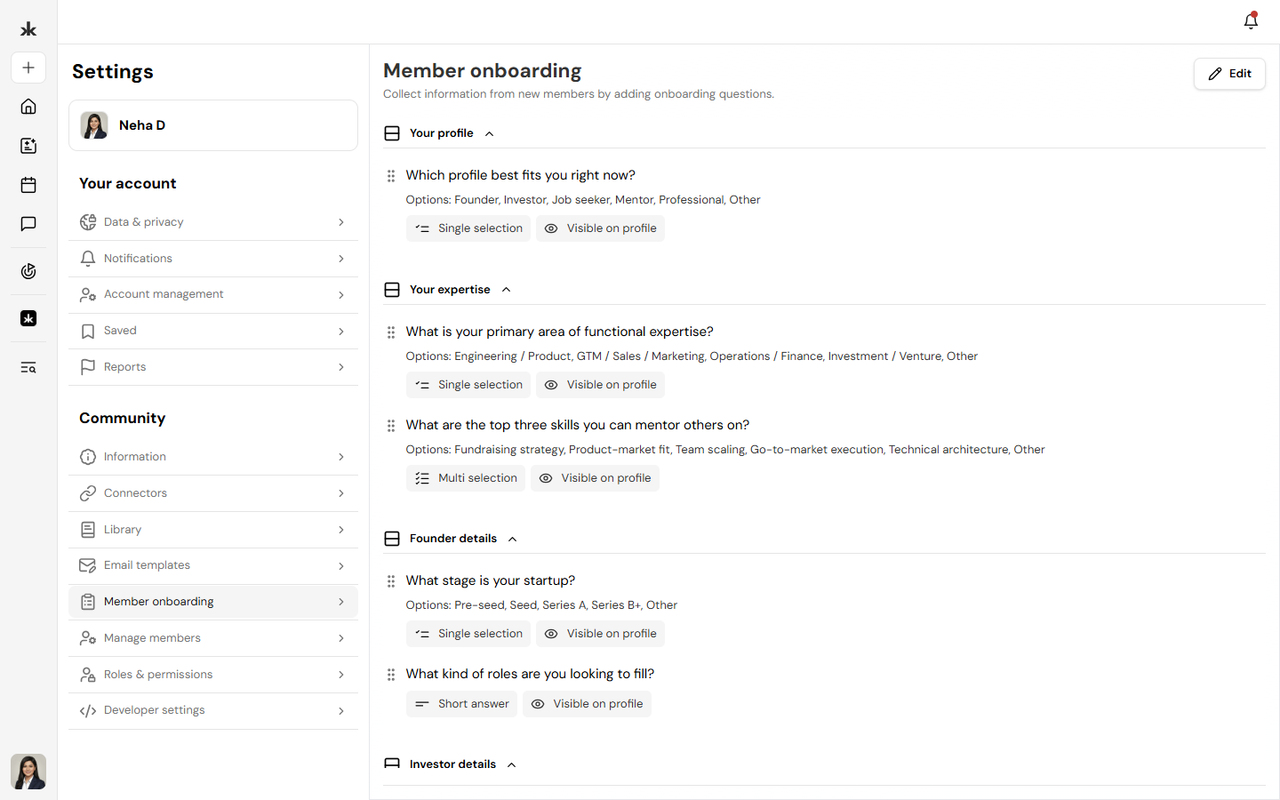 Member onboarding overview