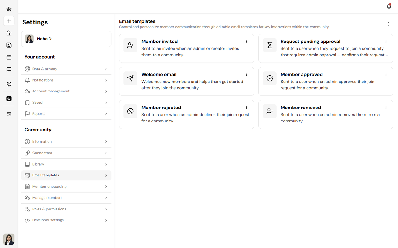 Email templates overview