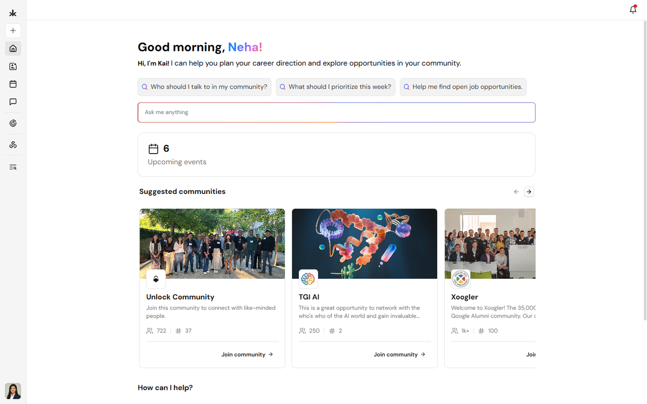 Key AI home page overview