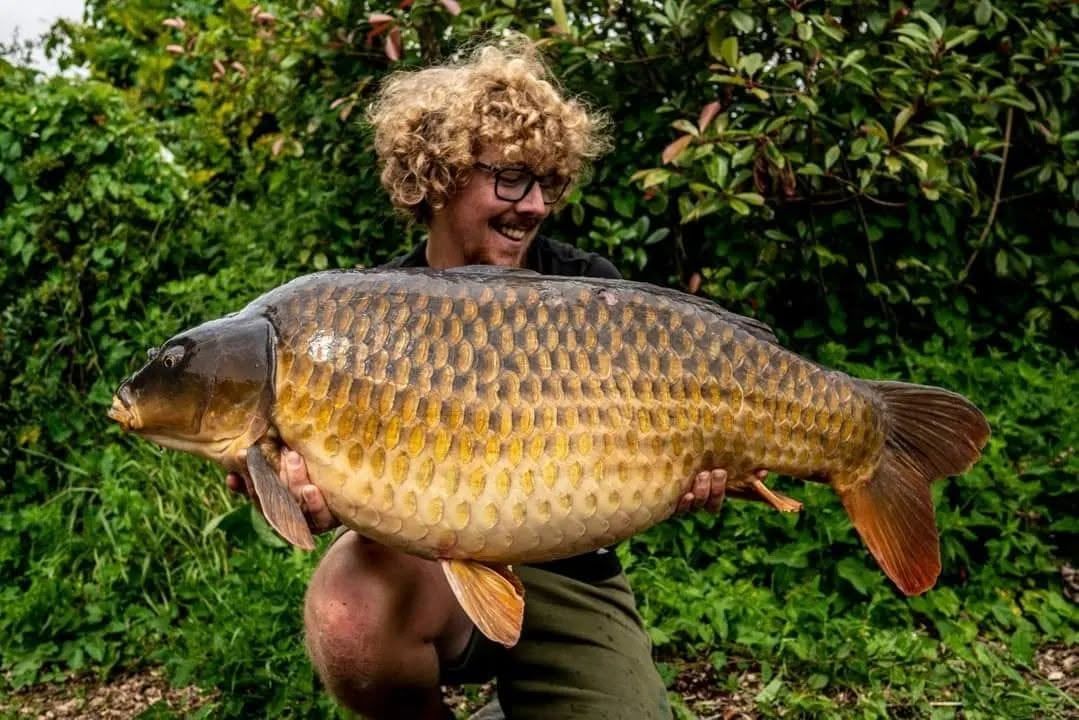 Joe Wooltorton with a personal-best common carp