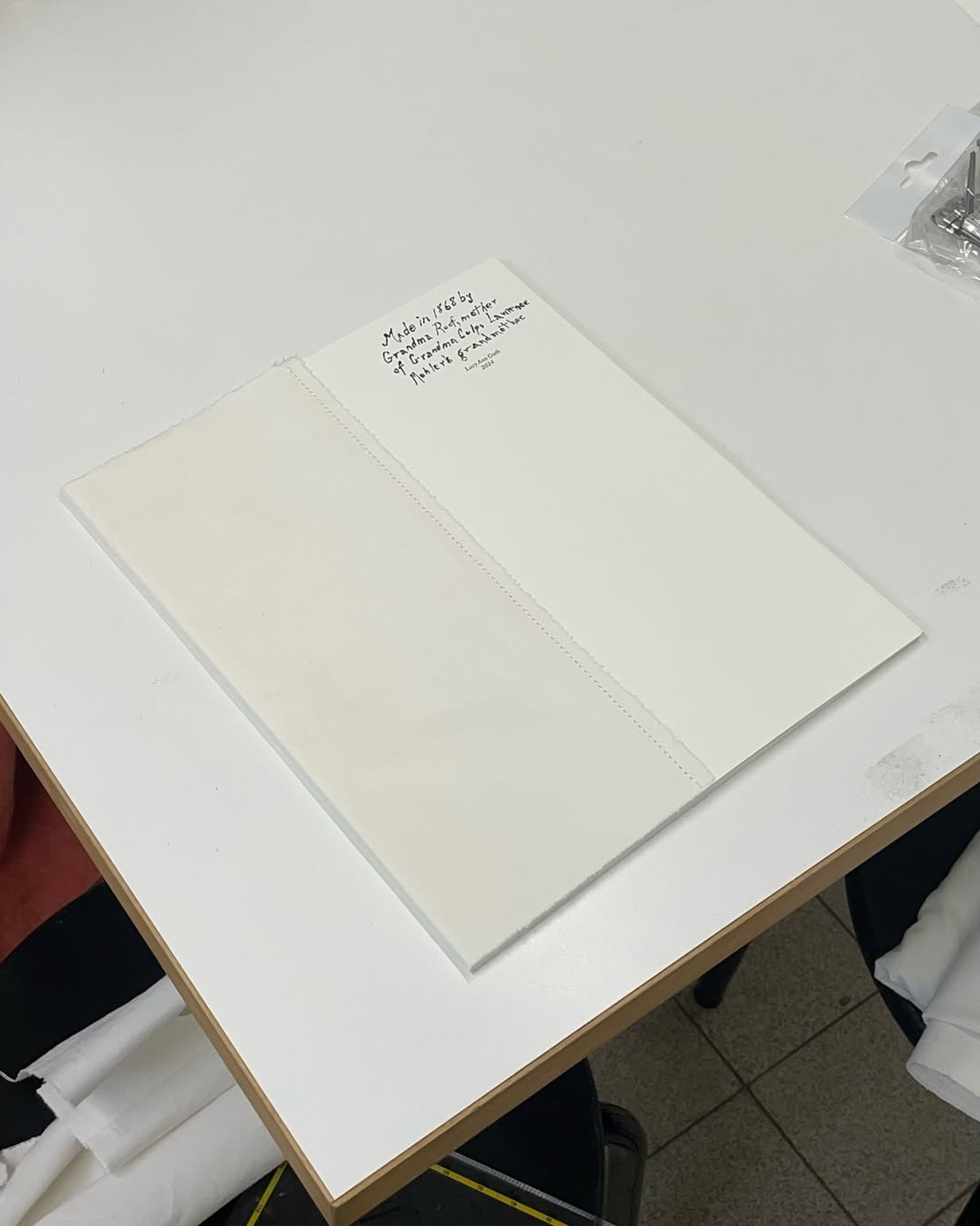 Cover design half-wrapped in textile by Seasonal Fruit