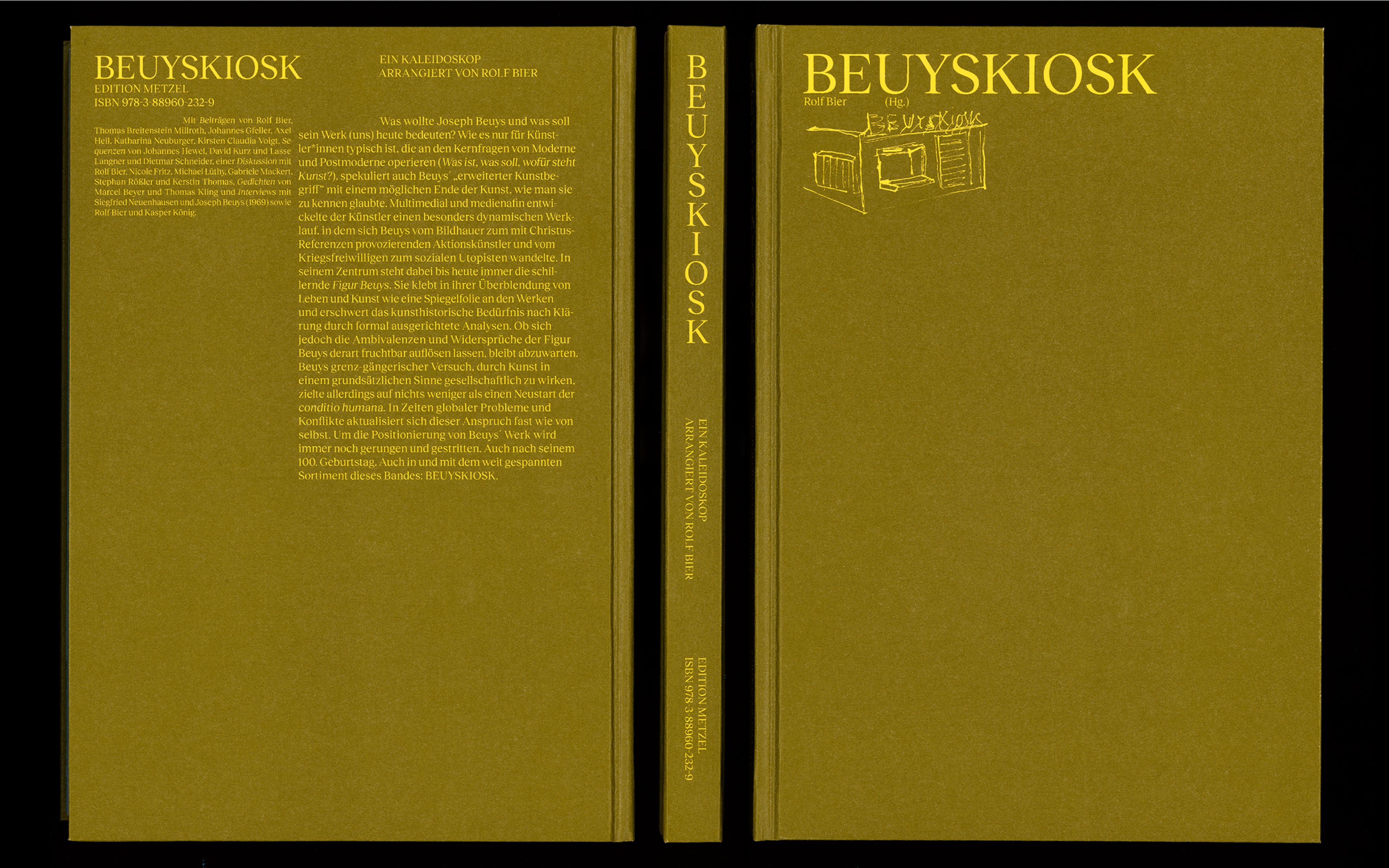 Beuyskiosk cover, back cover and spine designed by Seasonal Fruit