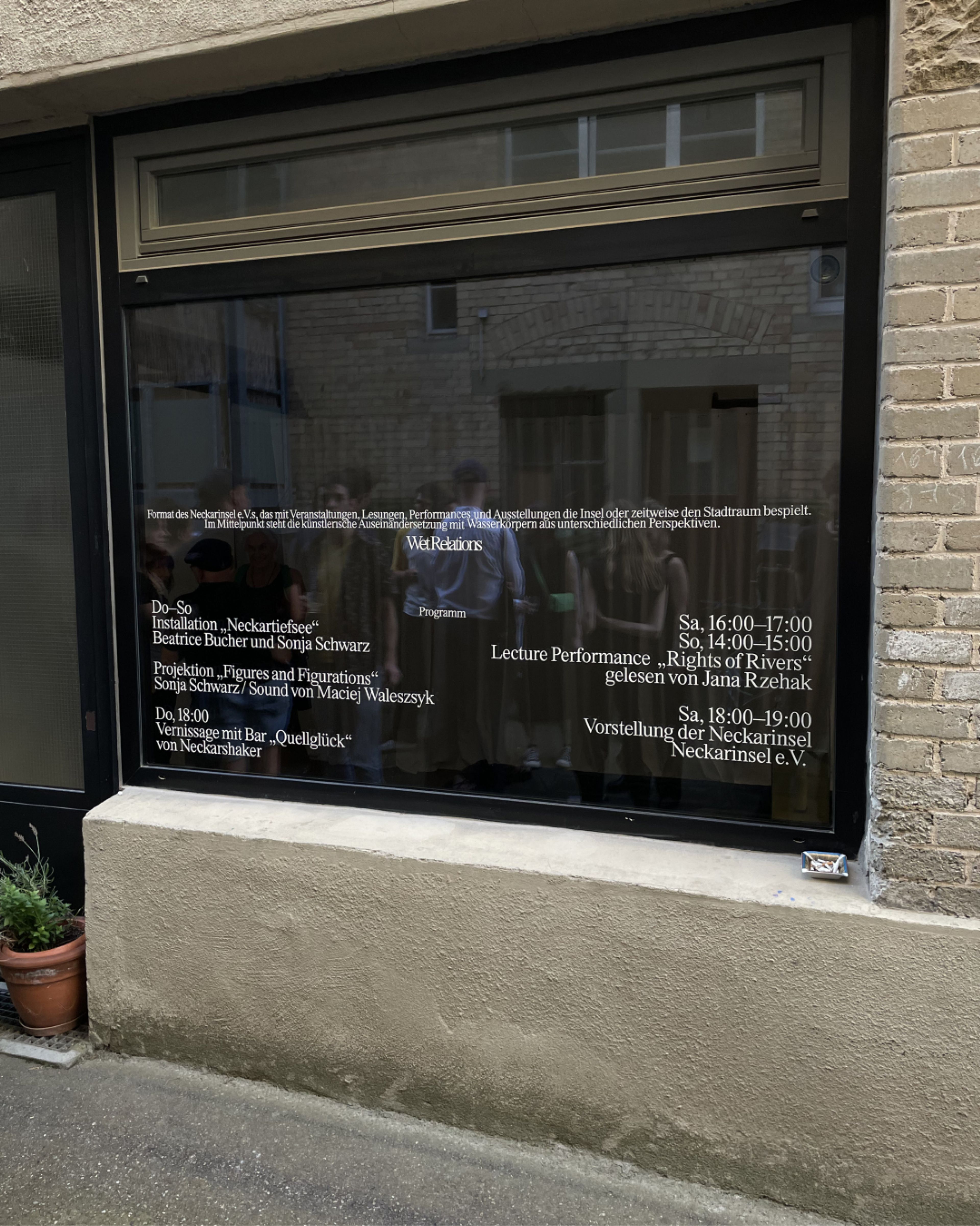 Wet Relations Spatial Design Exhibition Windowfront