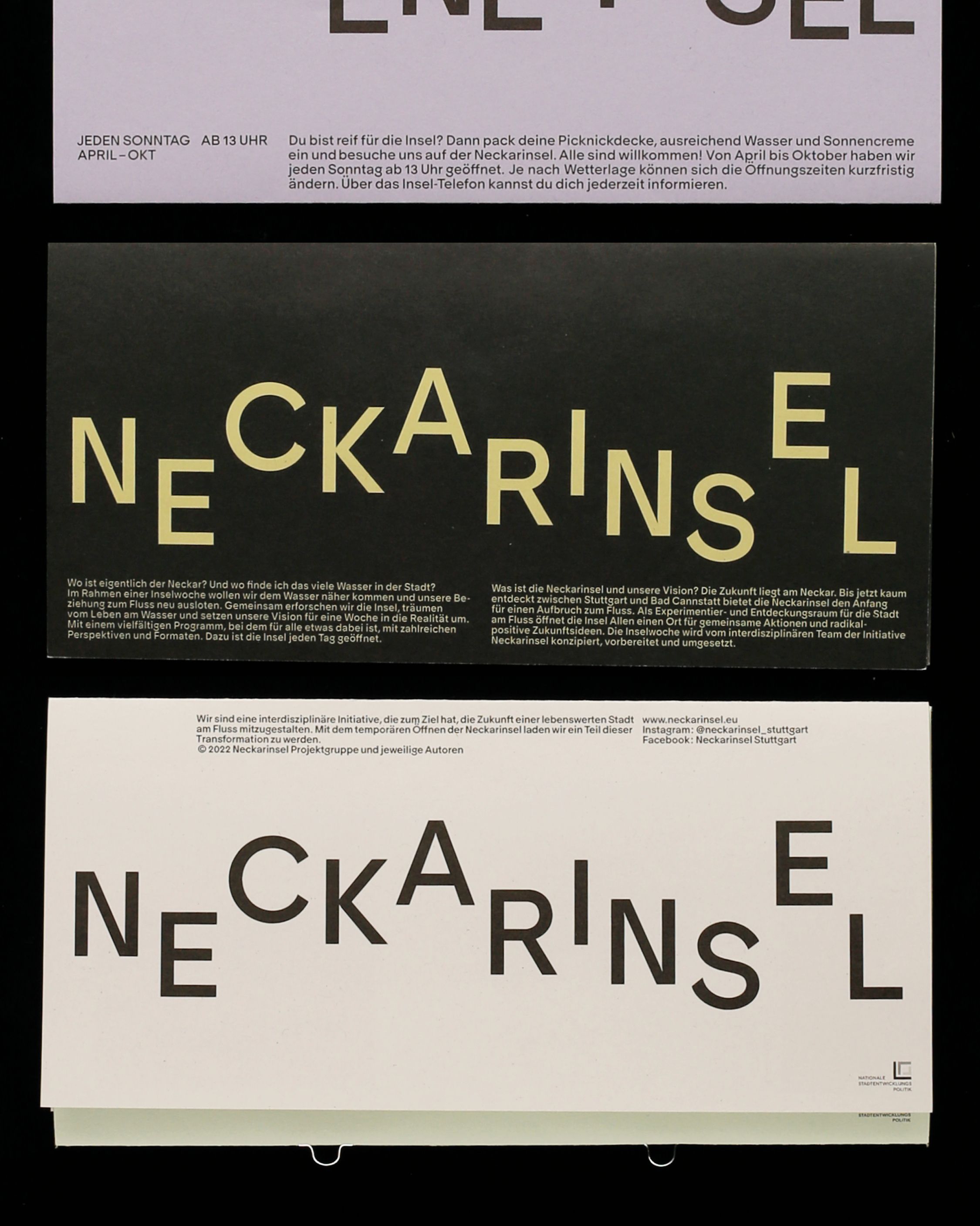 neckarinsel stuttgart identity printed matter by seasonal fruit
