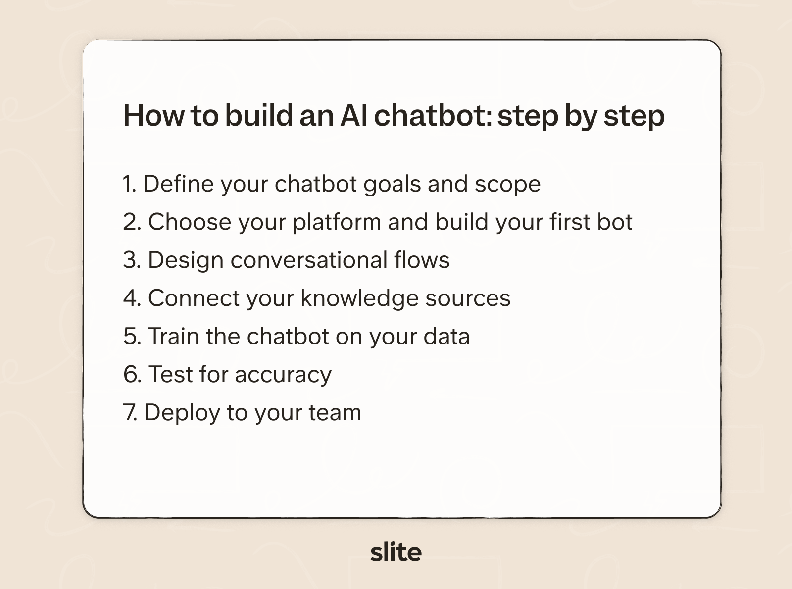 how to build an ai chatbot list