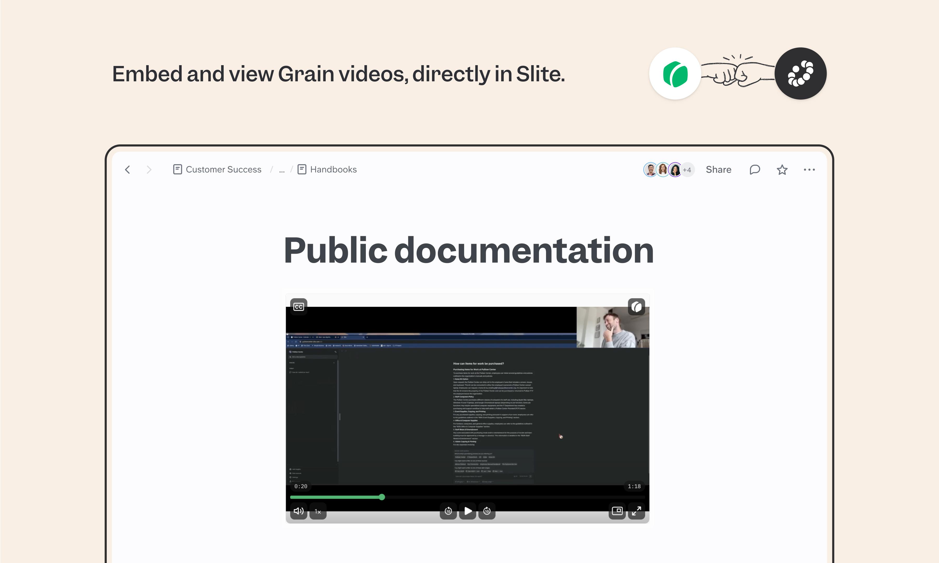 Grain integration screenshot