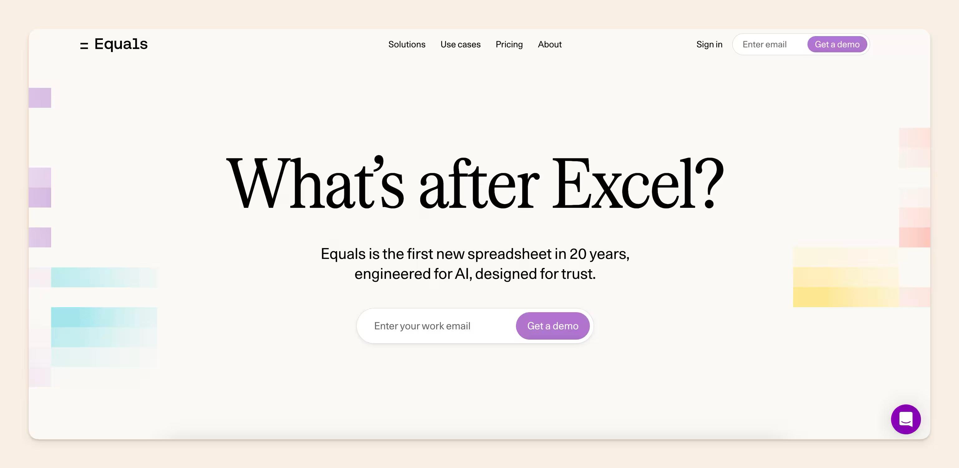 Equals homepage