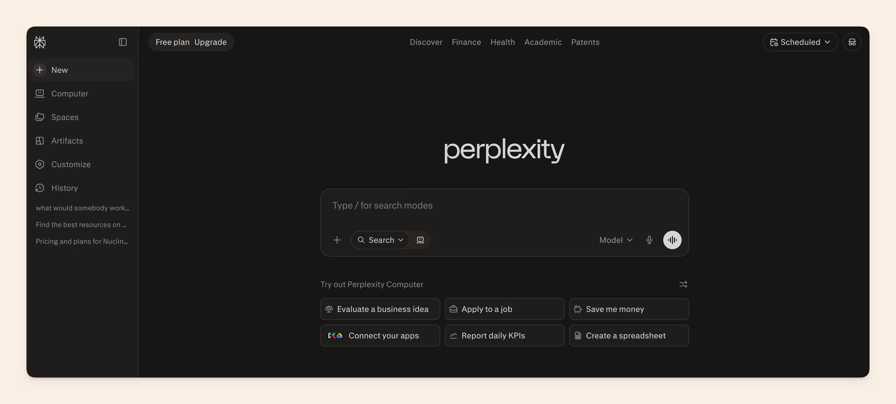 A screenshot depicts Perplexity AI software.