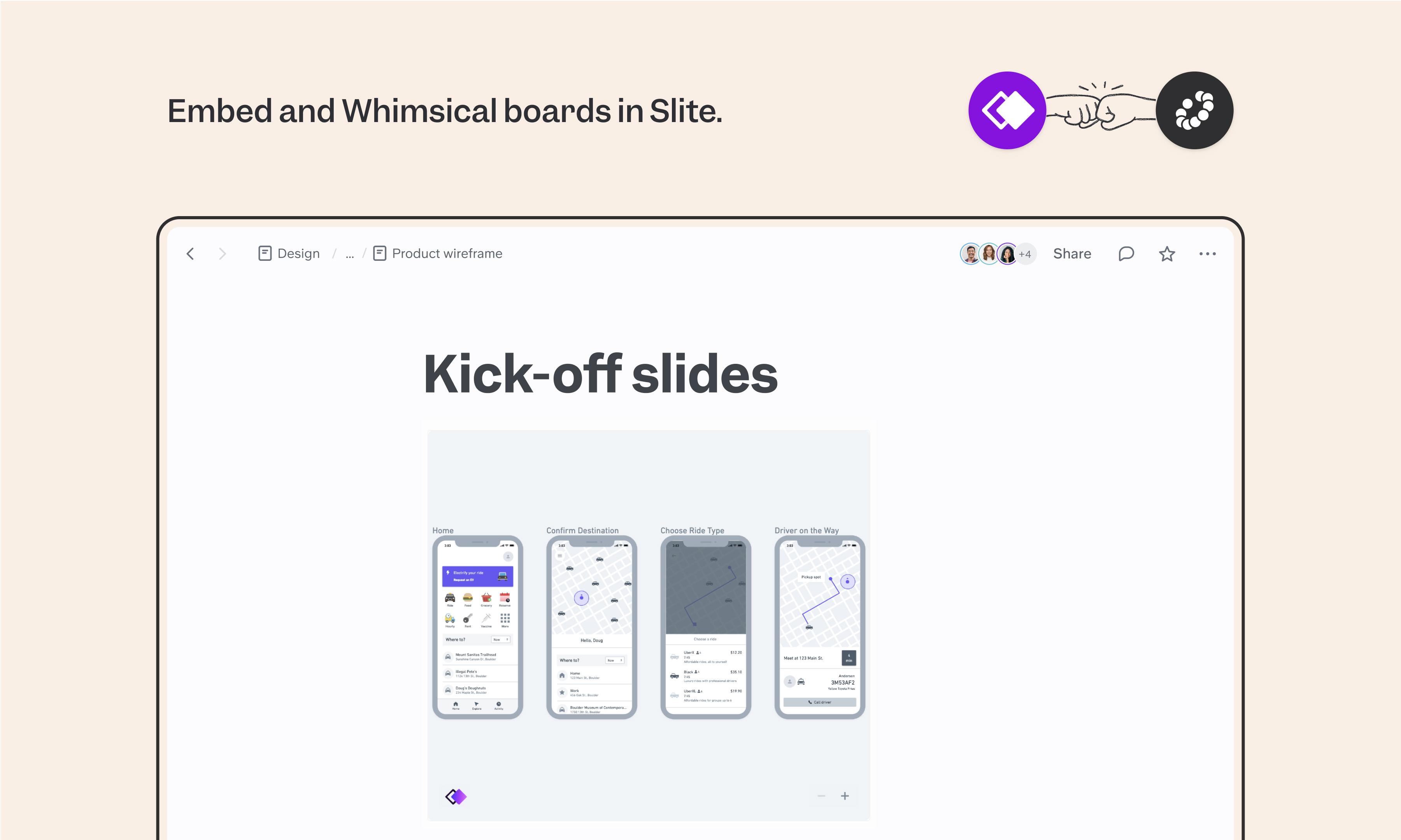 Whimsical integration screenshot