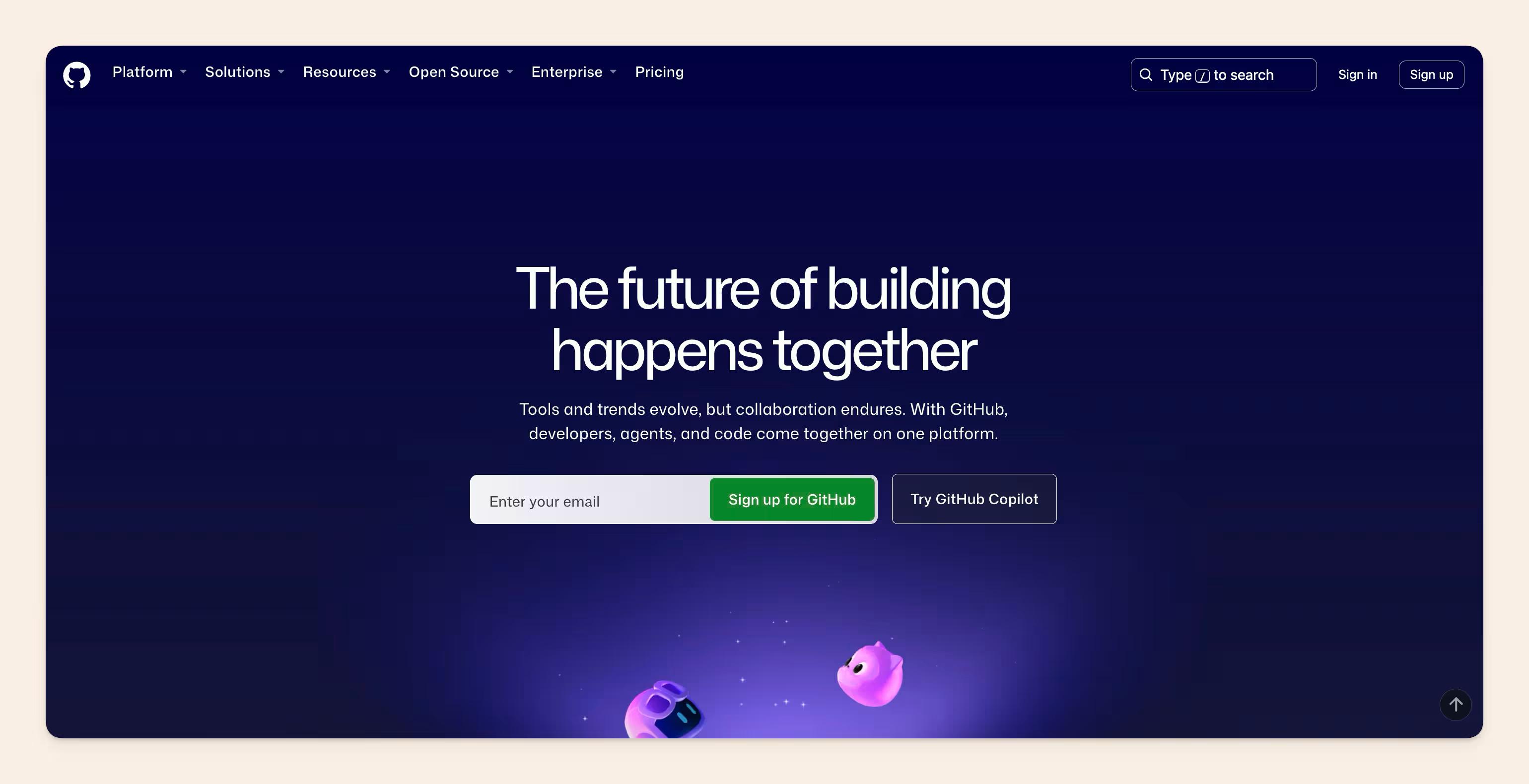 Github homepage