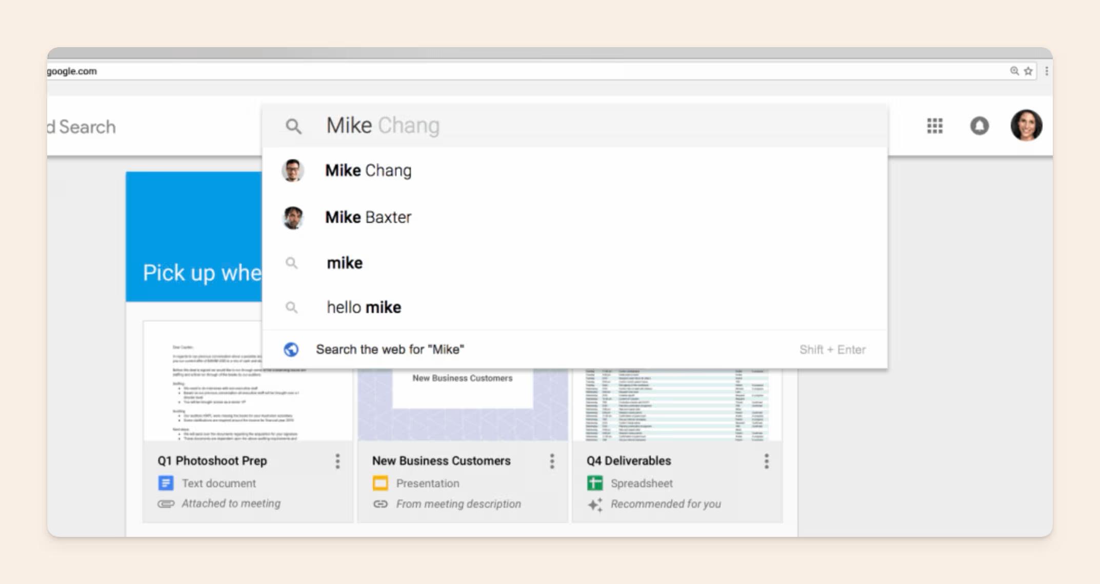 Google cloud search product screenshot