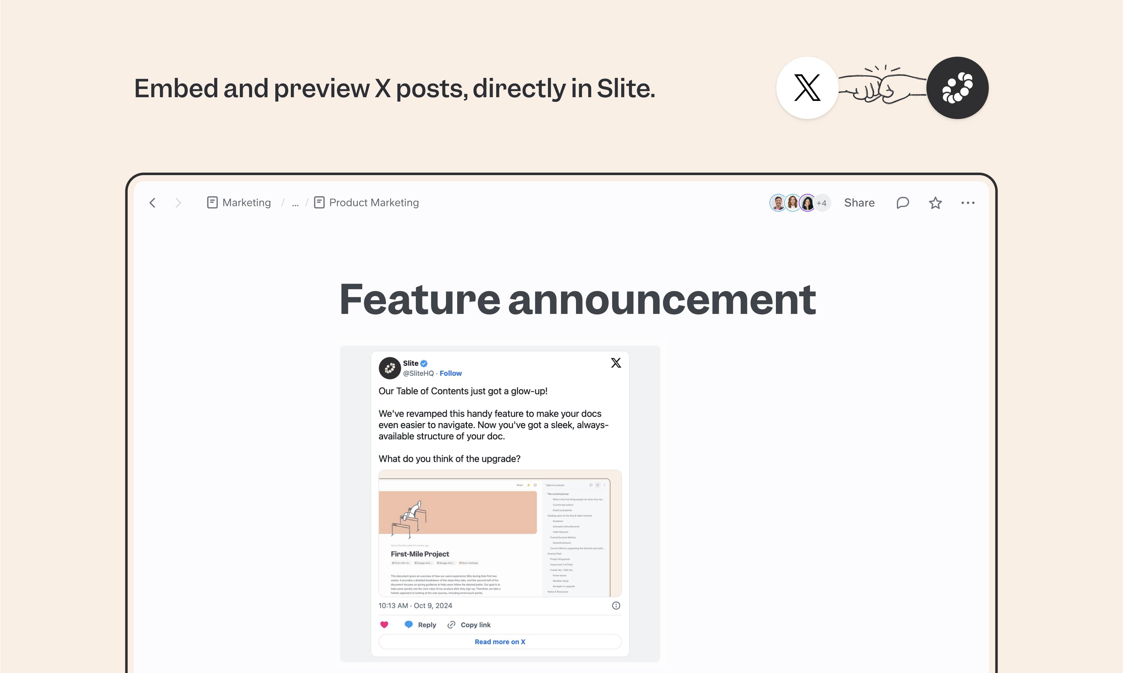 X - Twitter integration screenshot