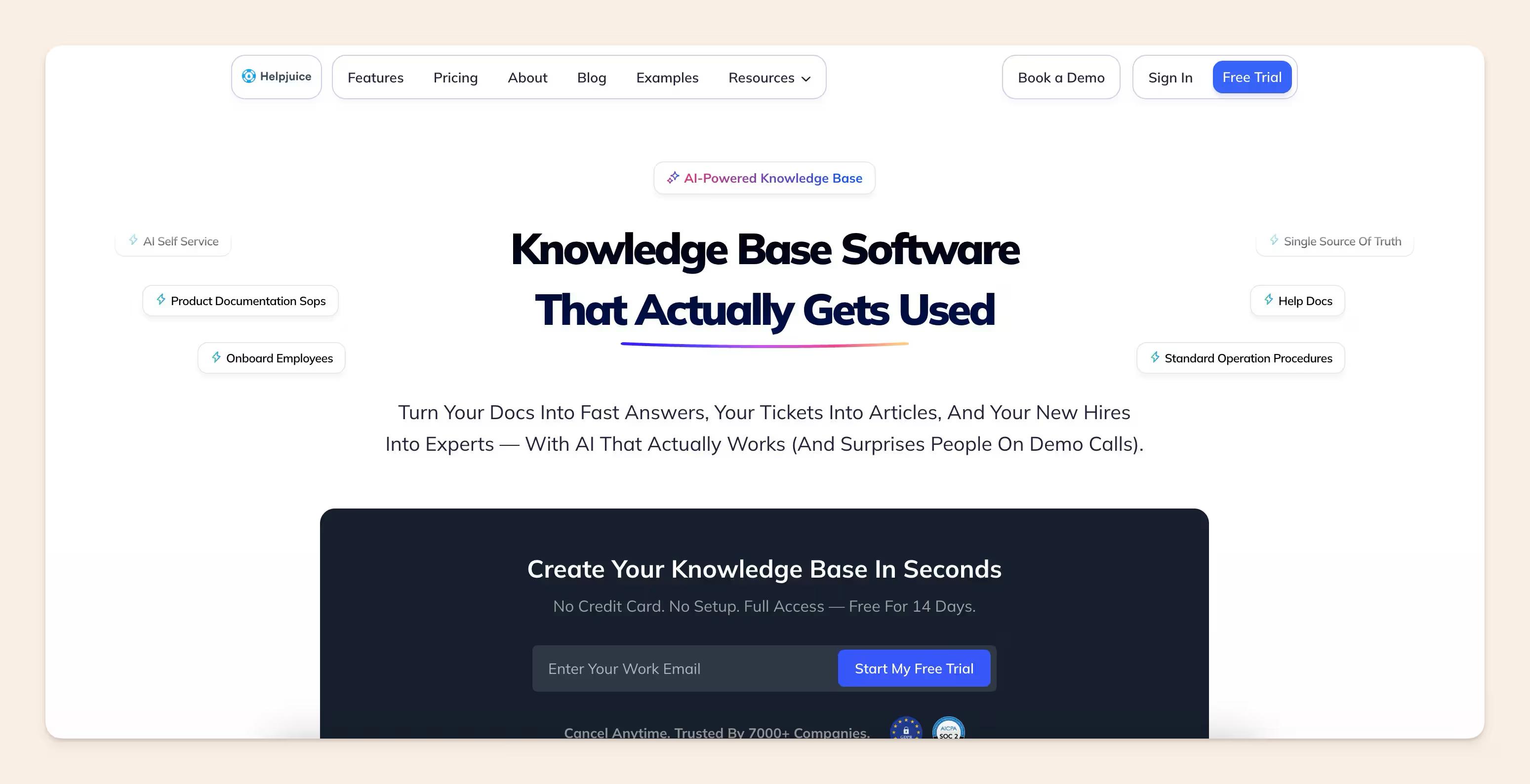 Helpjuice homepage screenshot